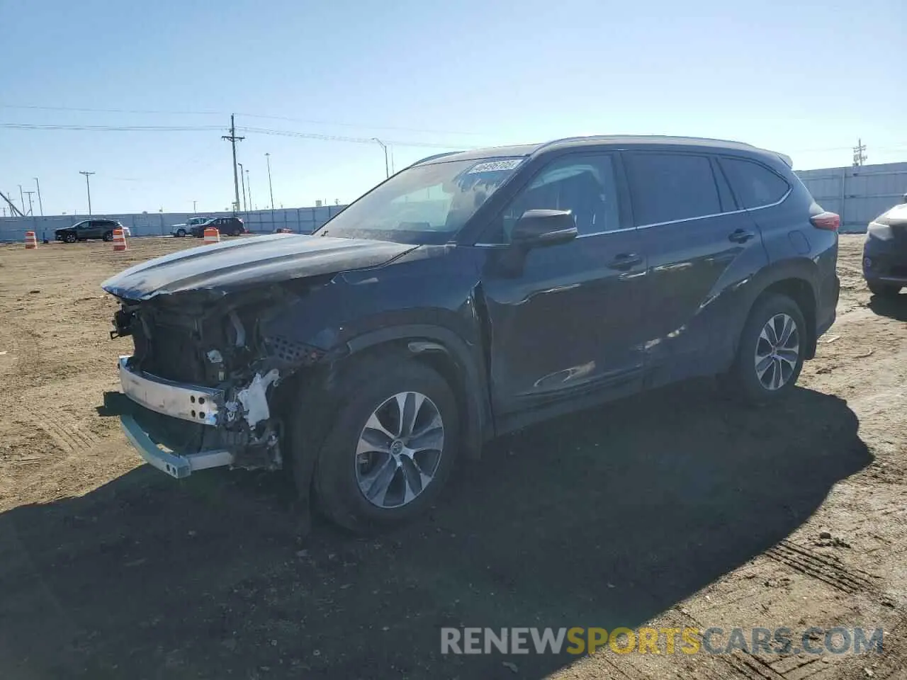 1 Photograph of a damaged car 5TDGZRBH2LS043543 TOYOTA HIGHLANDER 2020
