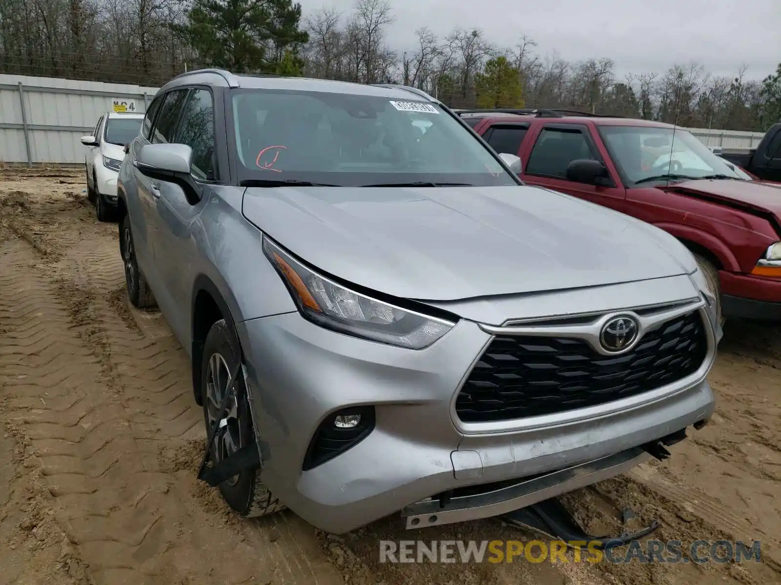 1 Photograph of a damaged car 5TDGZRBH3LS018294 TOYOTA HIGHLANDER 2020