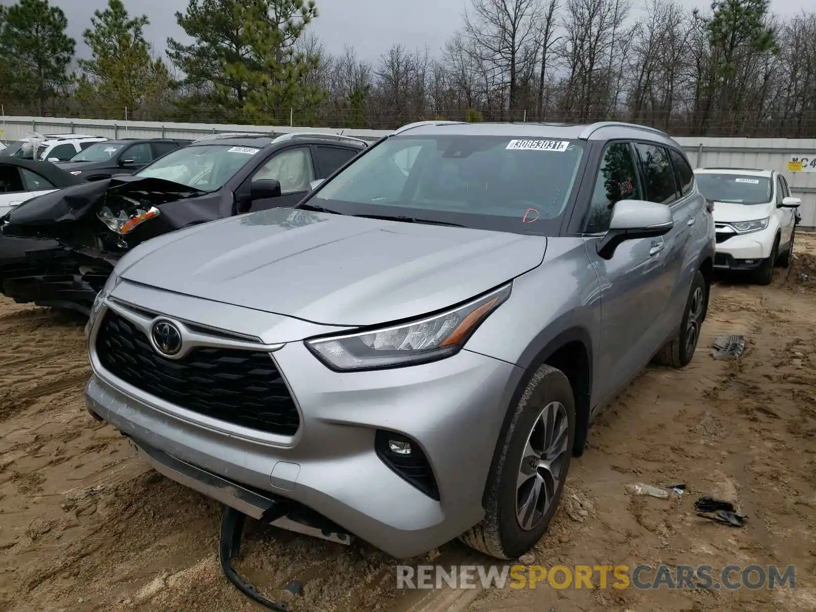 2 Photograph of a damaged car 5TDGZRBH3LS018294 TOYOTA HIGHLANDER 2020