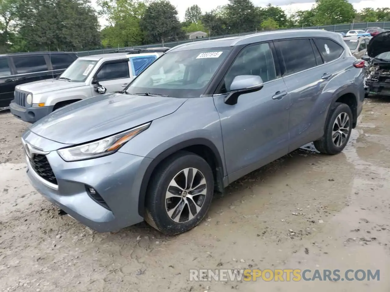 1 Photograph of a damaged car 5TDGZRBH3LS024631 TOYOTA HIGHLANDER 2020