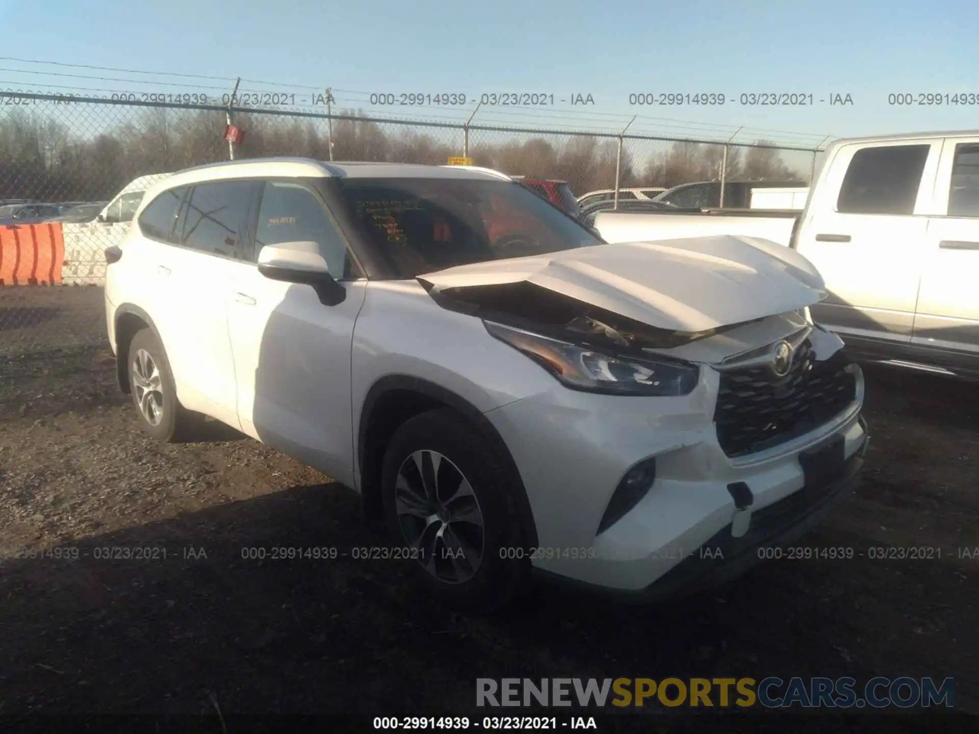 1 Photograph of a damaged car 5TDGZRBH3LS043678 TOYOTA HIGHLANDER 2020