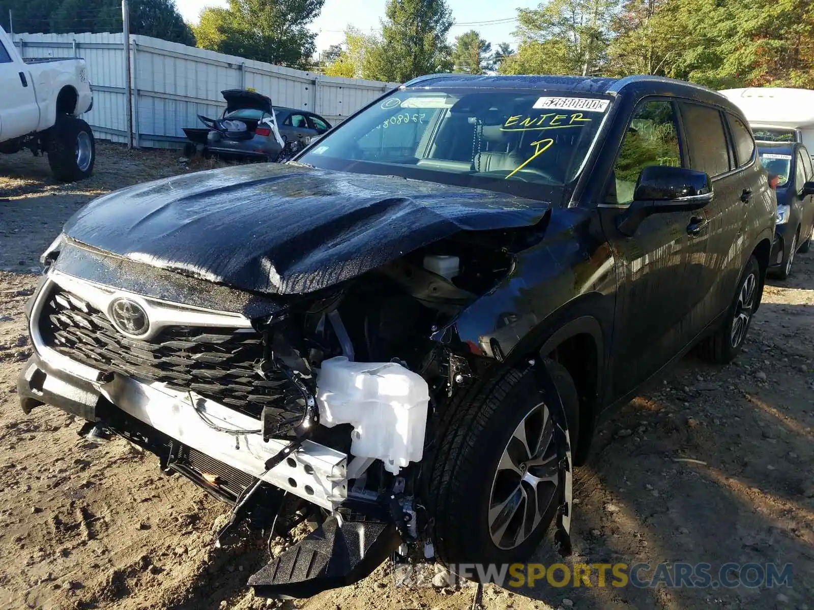 2 Photograph of a damaged car 5TDGZRBH3LS511408 TOYOTA HIGHLANDER 2020