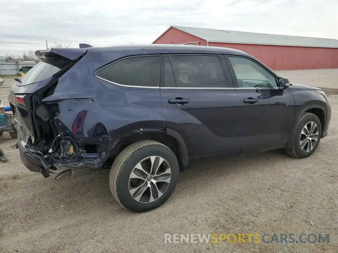 3 Photograph of a damaged car 5TDGZRBH3LS522635 TOYOTA HIGHLANDER 2020