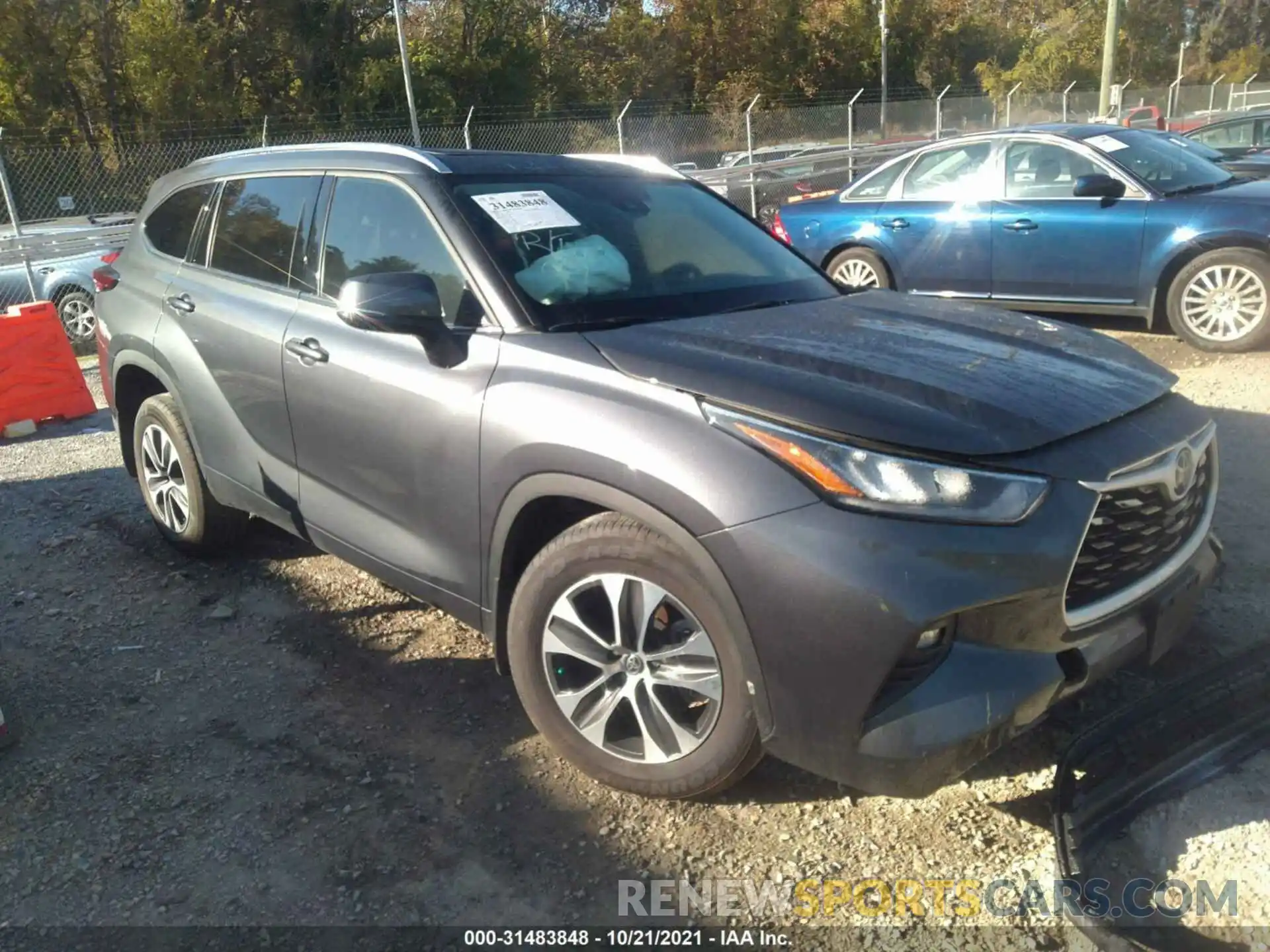 1 Photograph of a damaged car 5TDGZRBH4LS006123 TOYOTA HIGHLANDER 2020