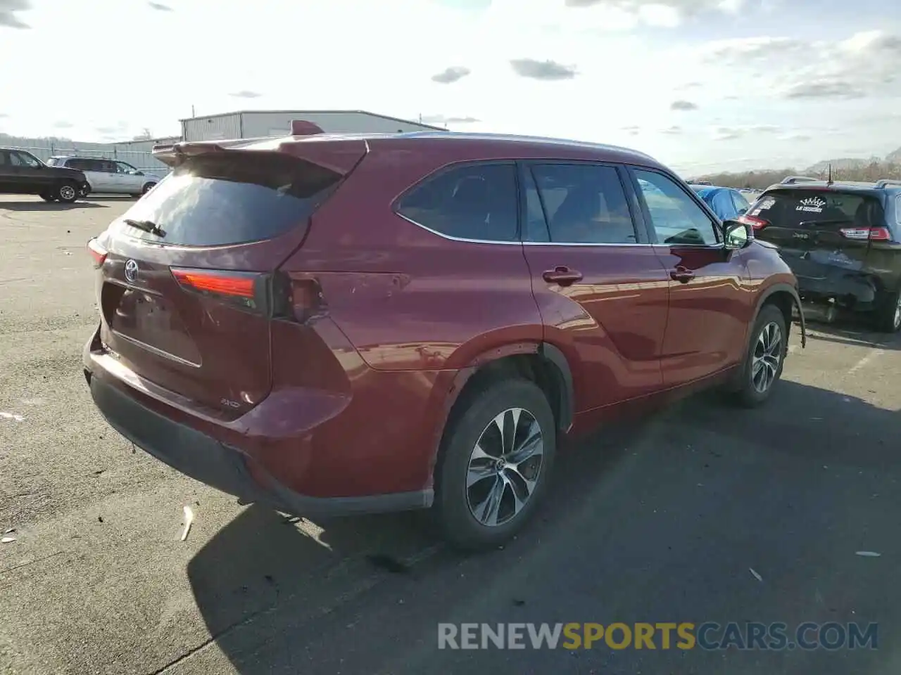 3 Photograph of a damaged car 5TDGZRBH4LS007868 TOYOTA HIGHLANDER 2020