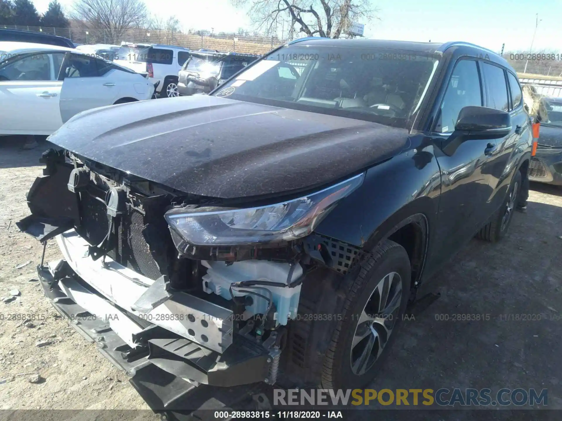 2 Photograph of a damaged car 5TDGZRBH4LS503950 TOYOTA HIGHLANDER 2020