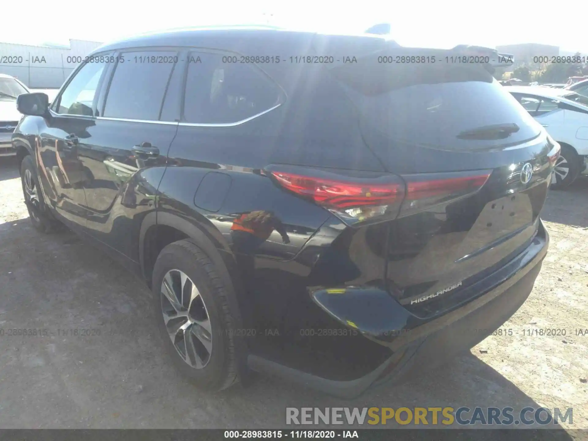 3 Photograph of a damaged car 5TDGZRBH4LS503950 TOYOTA HIGHLANDER 2020