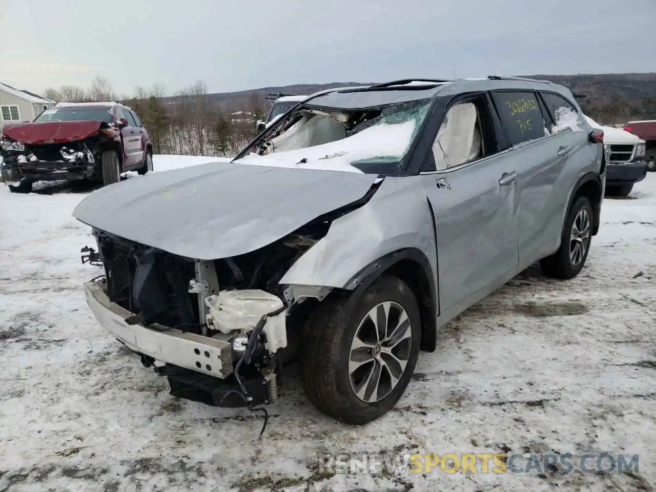 2 Photograph of a damaged car 5TDGZRBH4LS508789 TOYOTA HIGHLANDER 2020