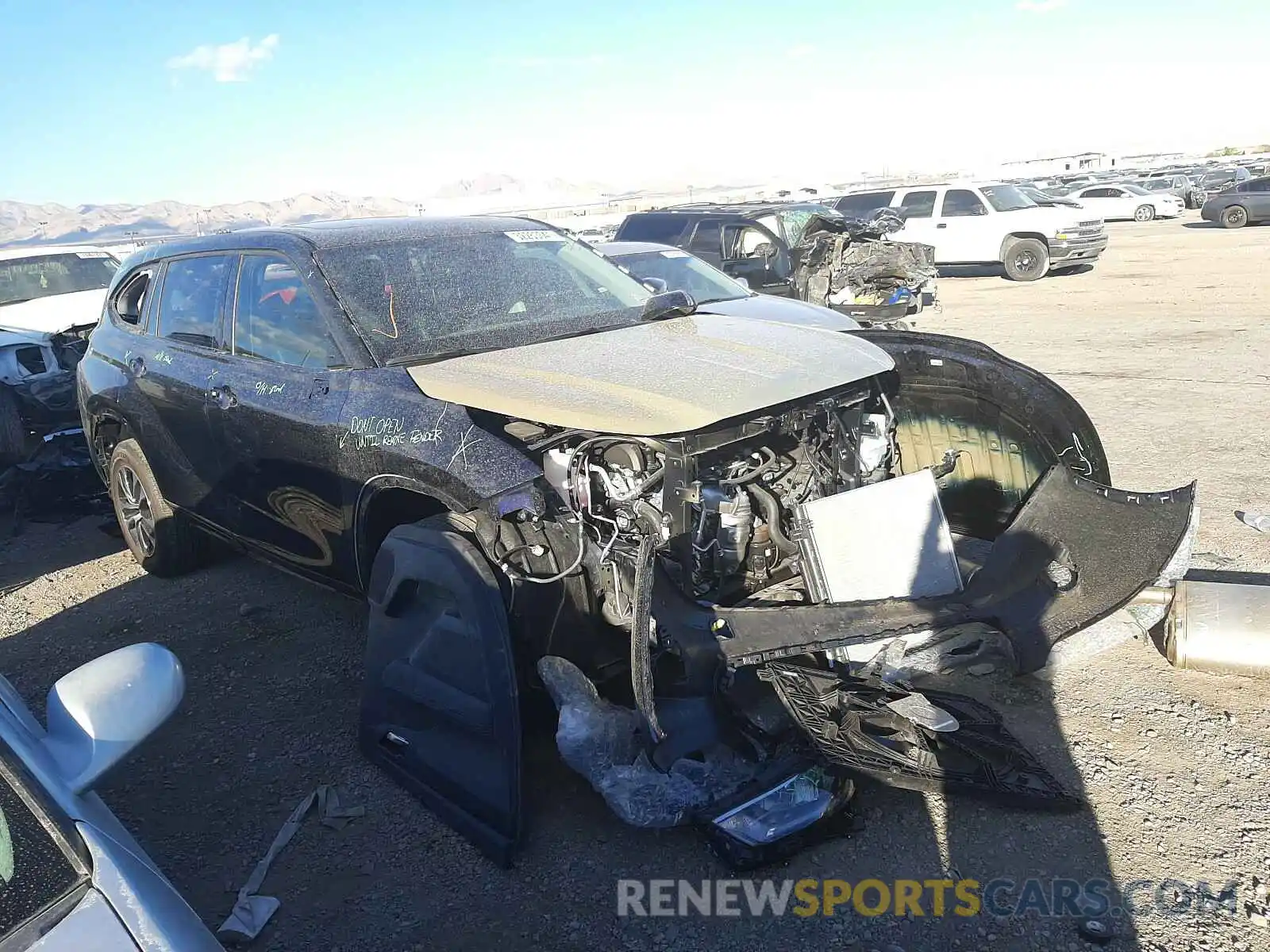 1 Photograph of a damaged car 5TDGZRBH4LS514284 TOYOTA HIGHLANDER 2020