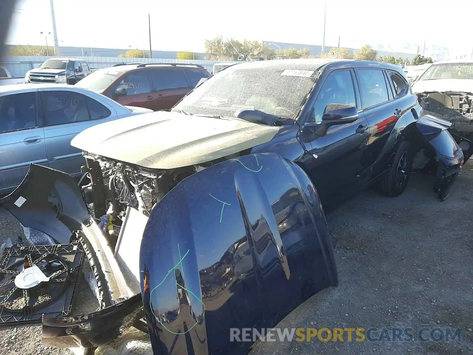 2 Photograph of a damaged car 5TDGZRBH4LS514284 TOYOTA HIGHLANDER 2020