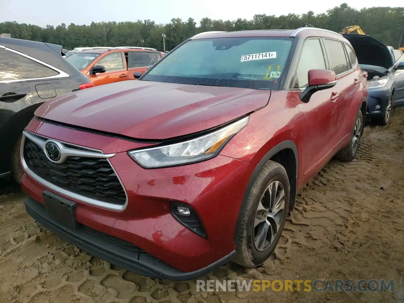 2 Photograph of a damaged car 5TDGZRBH5LS005675 TOYOTA HIGHLANDER 2020