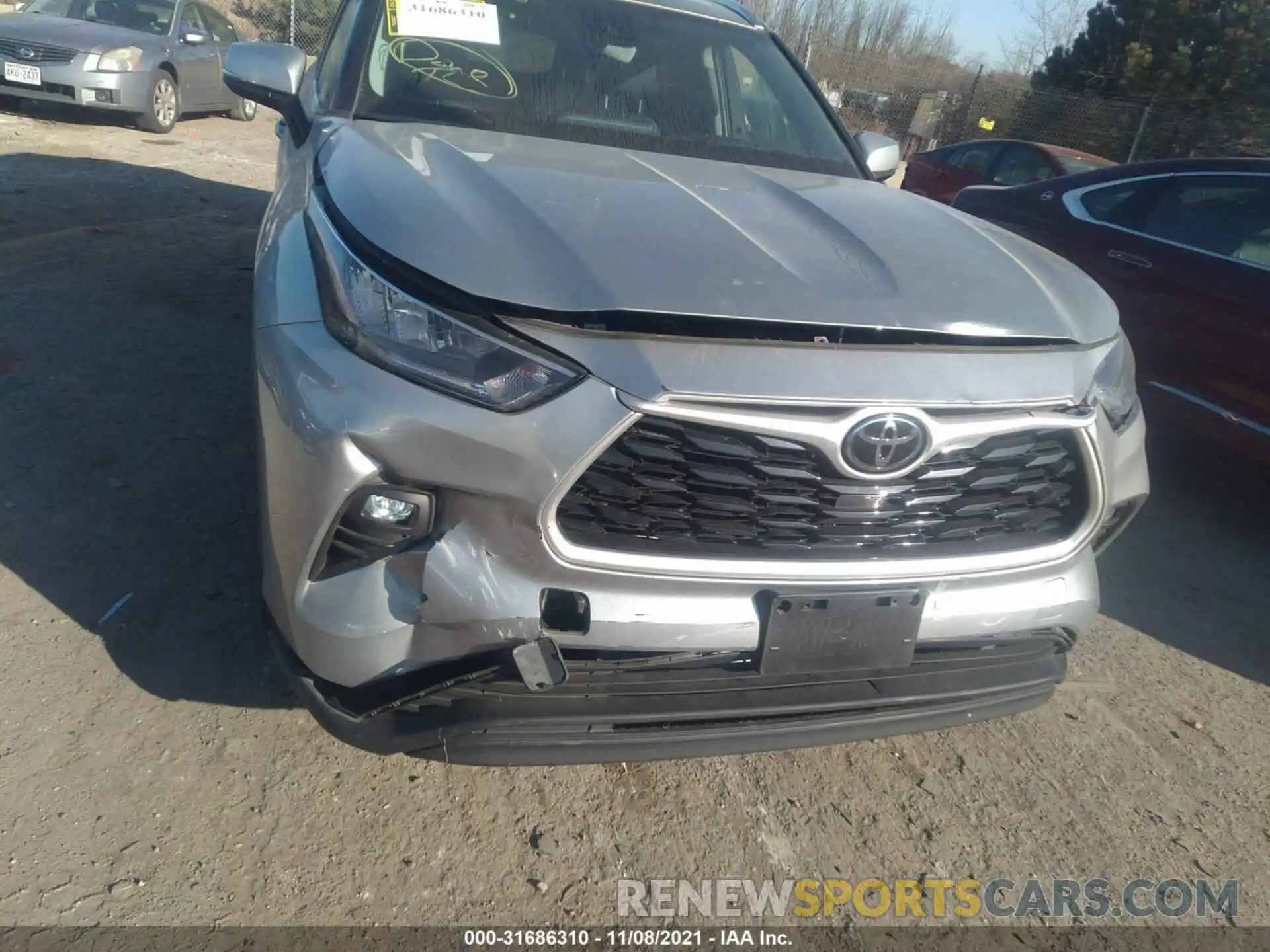 6 Photograph of a damaged car 5TDGZRBH5LS504606 TOYOTA HIGHLANDER 2020