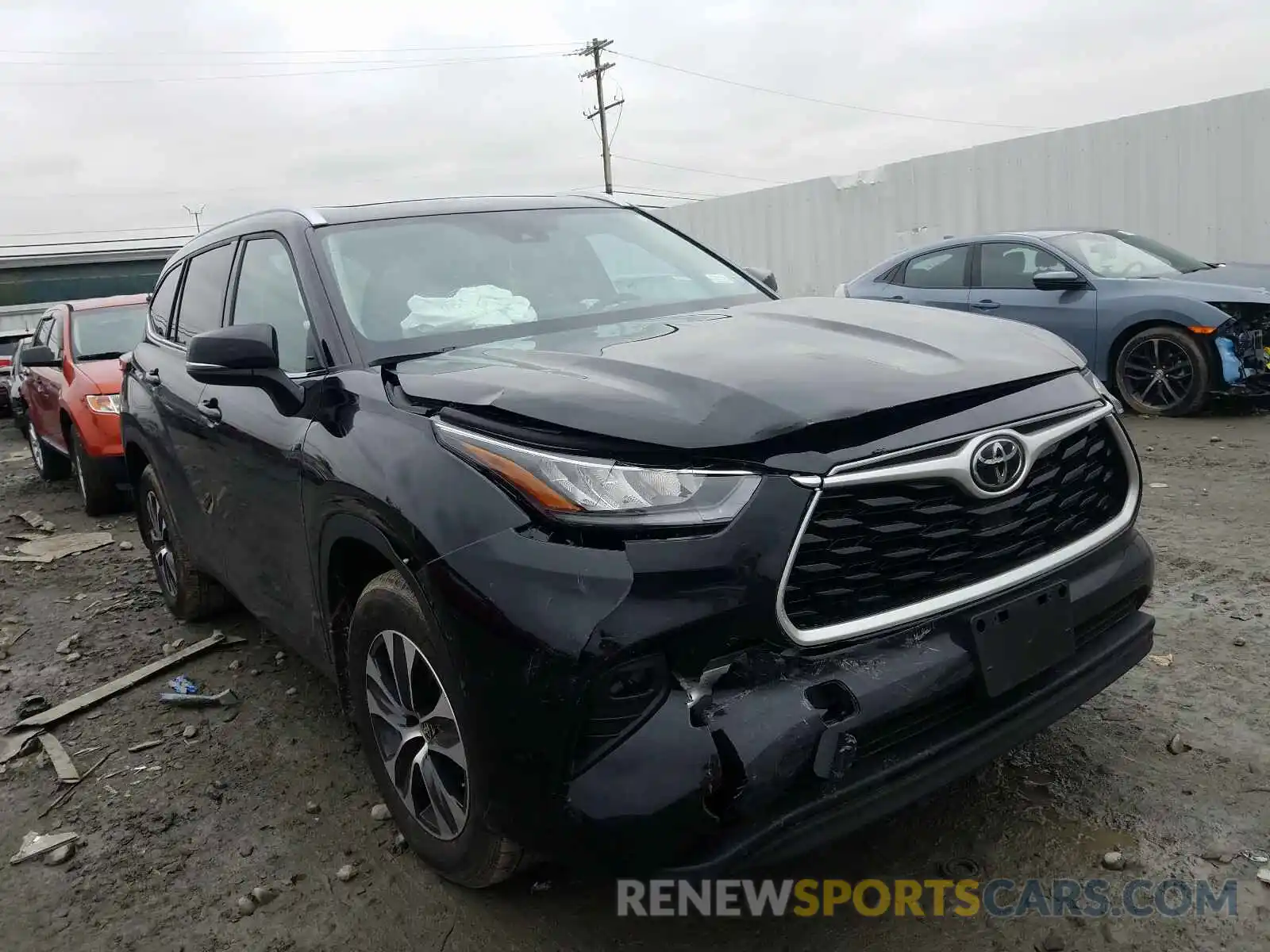 1 Photograph of a damaged car 5TDGZRBH5LS508428 TOYOTA HIGHLANDER 2020