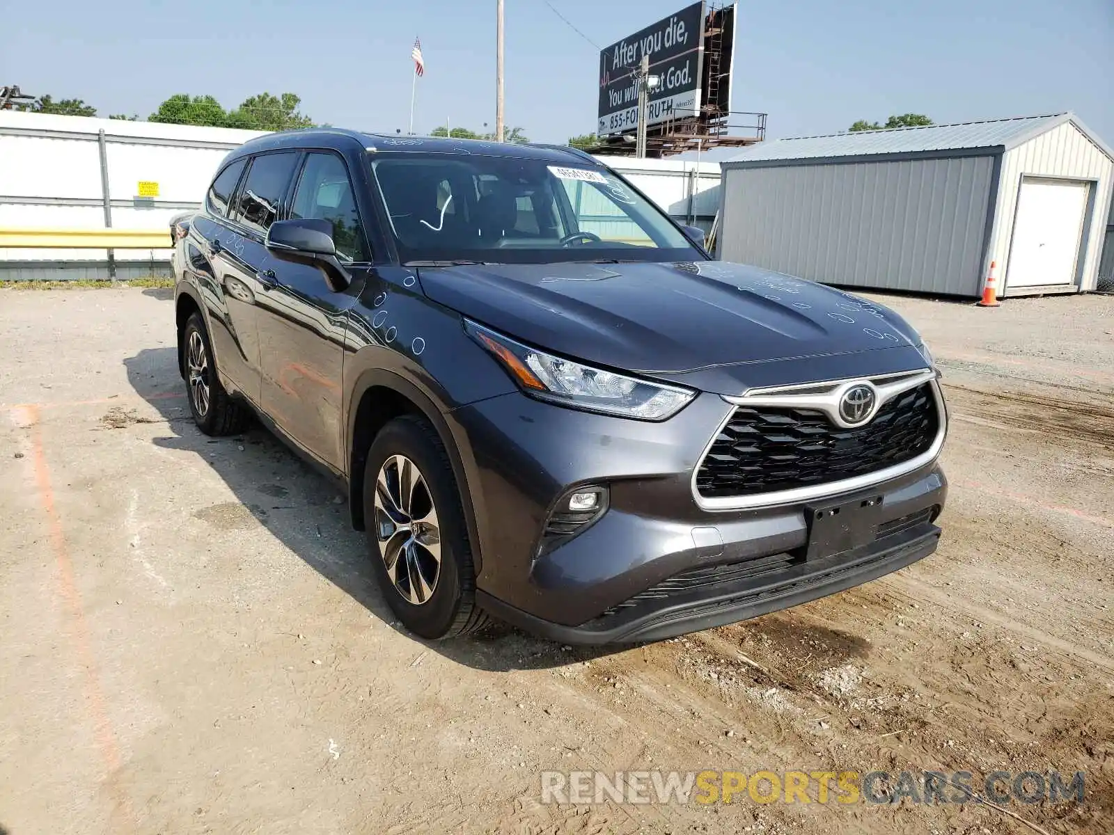 1 Photograph of a damaged car 5TDGZRBH6LS020363 TOYOTA HIGHLANDER 2020