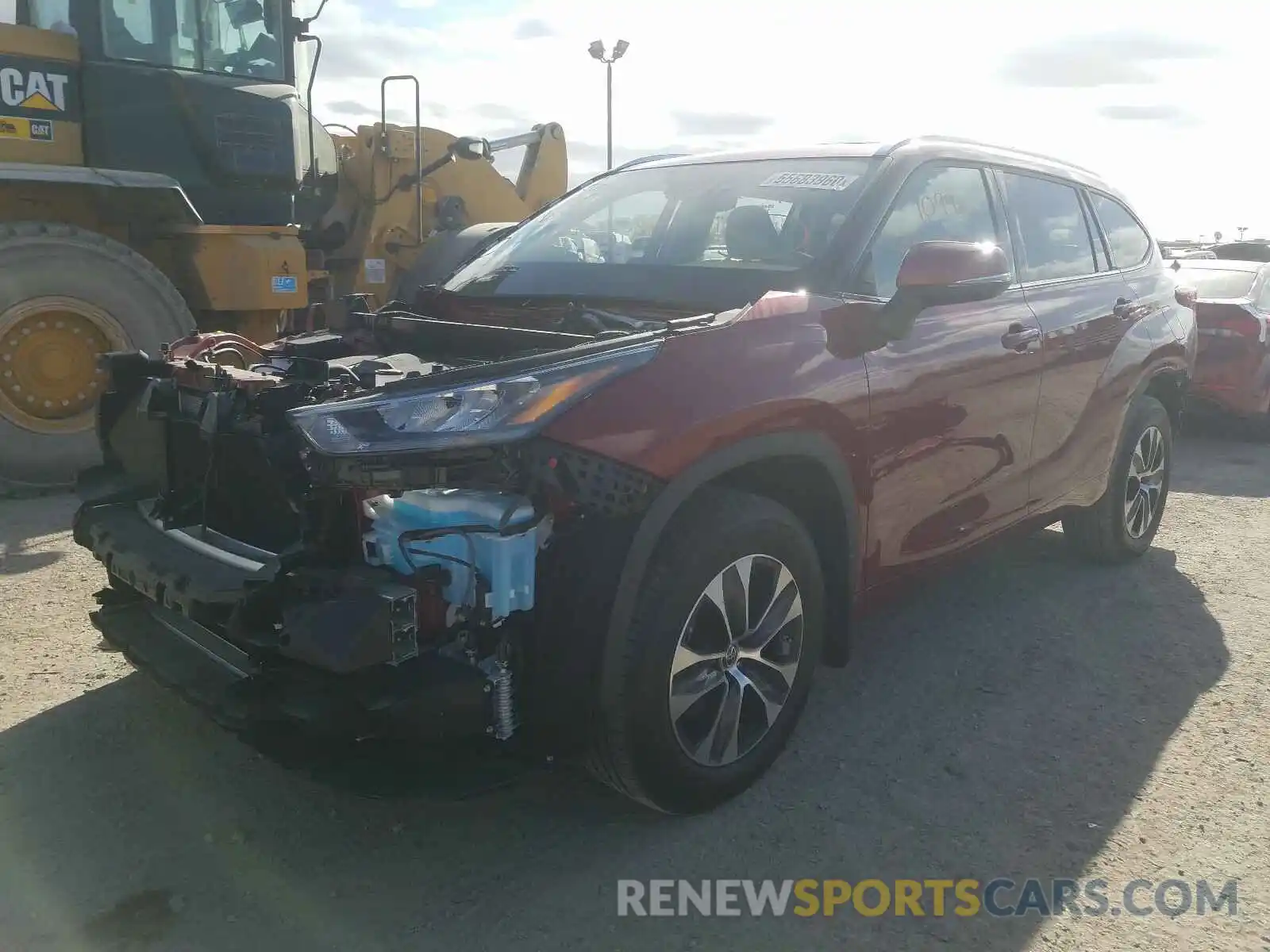 2 Photograph of a damaged car 5TDGZRBH6LS510835 TOYOTA HIGHLANDER 2020