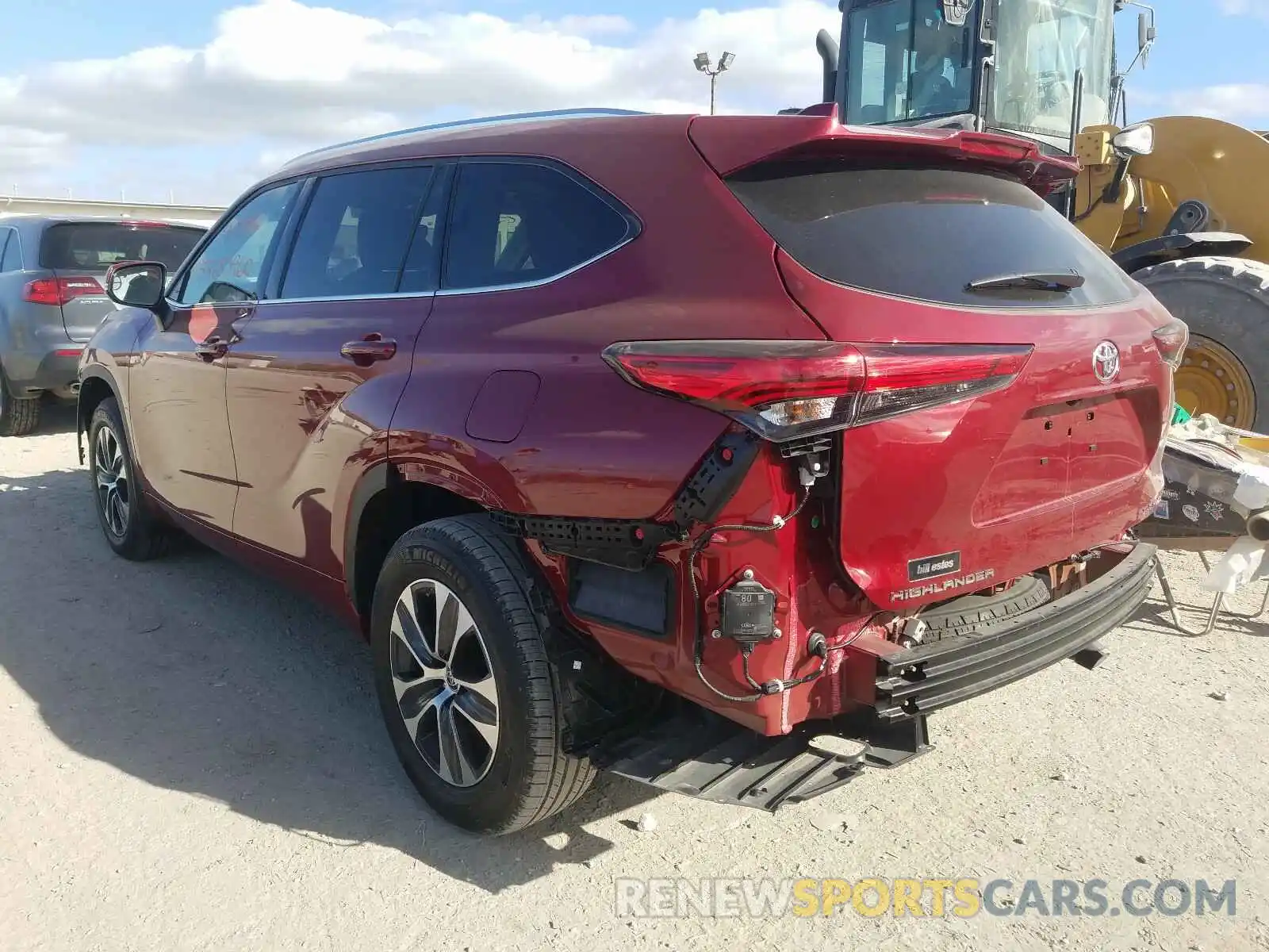 3 Photograph of a damaged car 5TDGZRBH6LS510835 TOYOTA HIGHLANDER 2020