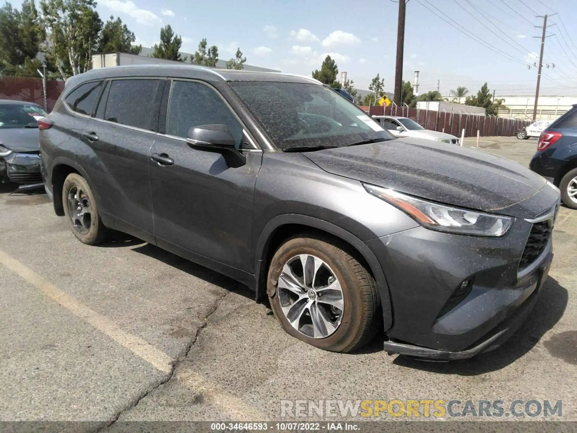 1 Photograph of a damaged car 5TDGZRBH7LS003507 TOYOTA HIGHLANDER 2020