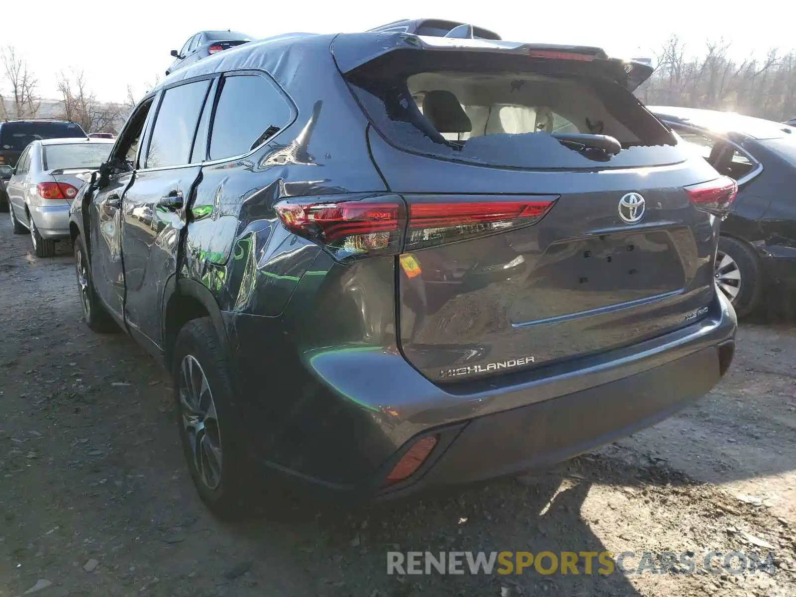 3 Photograph of a damaged car 5TDGZRBH7LS017326 TOYOTA HIGHLANDER 2020