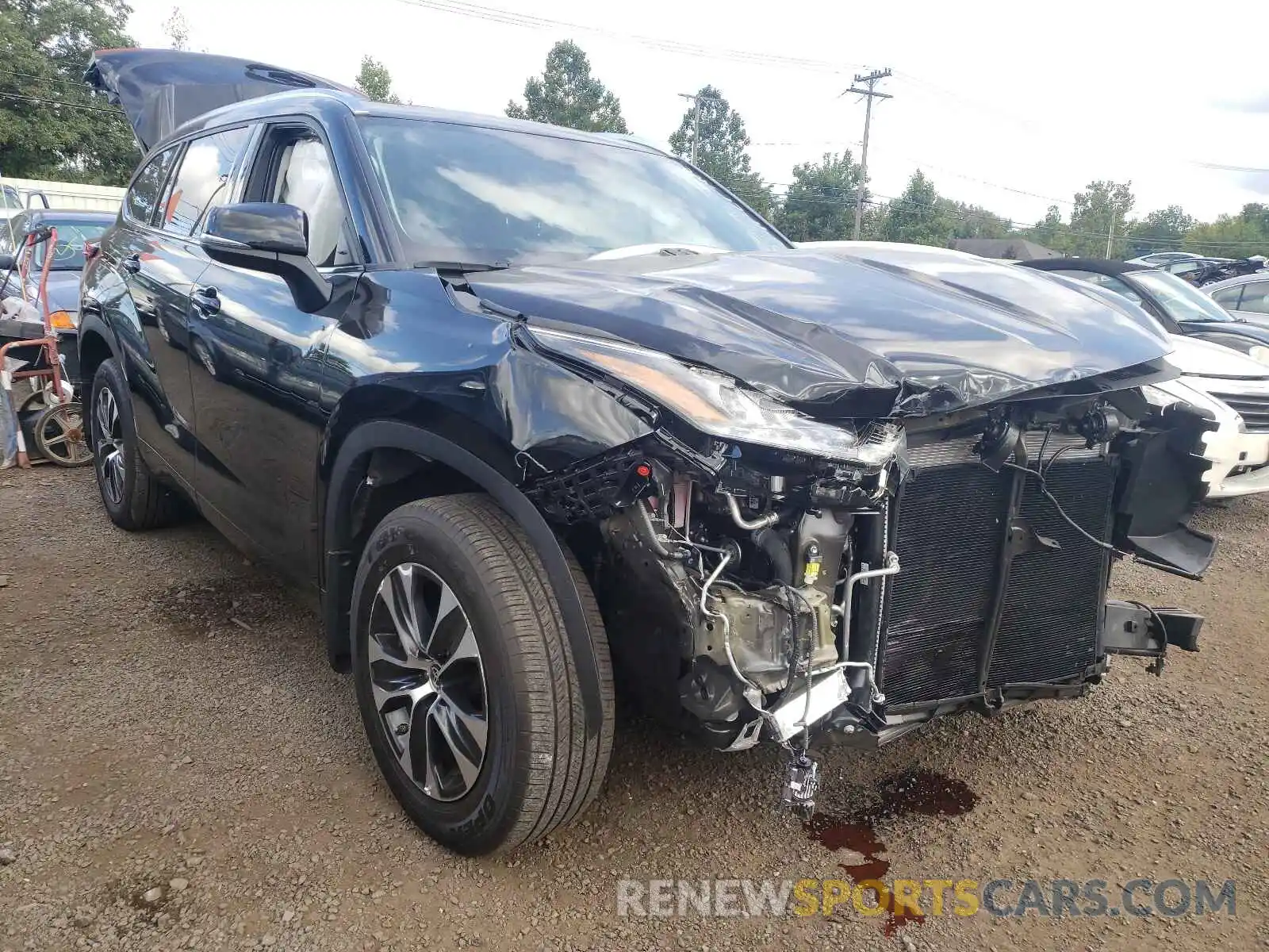 1 Photograph of a damaged car 5TDGZRBH7LS032912 TOYOTA HIGHLANDER 2020