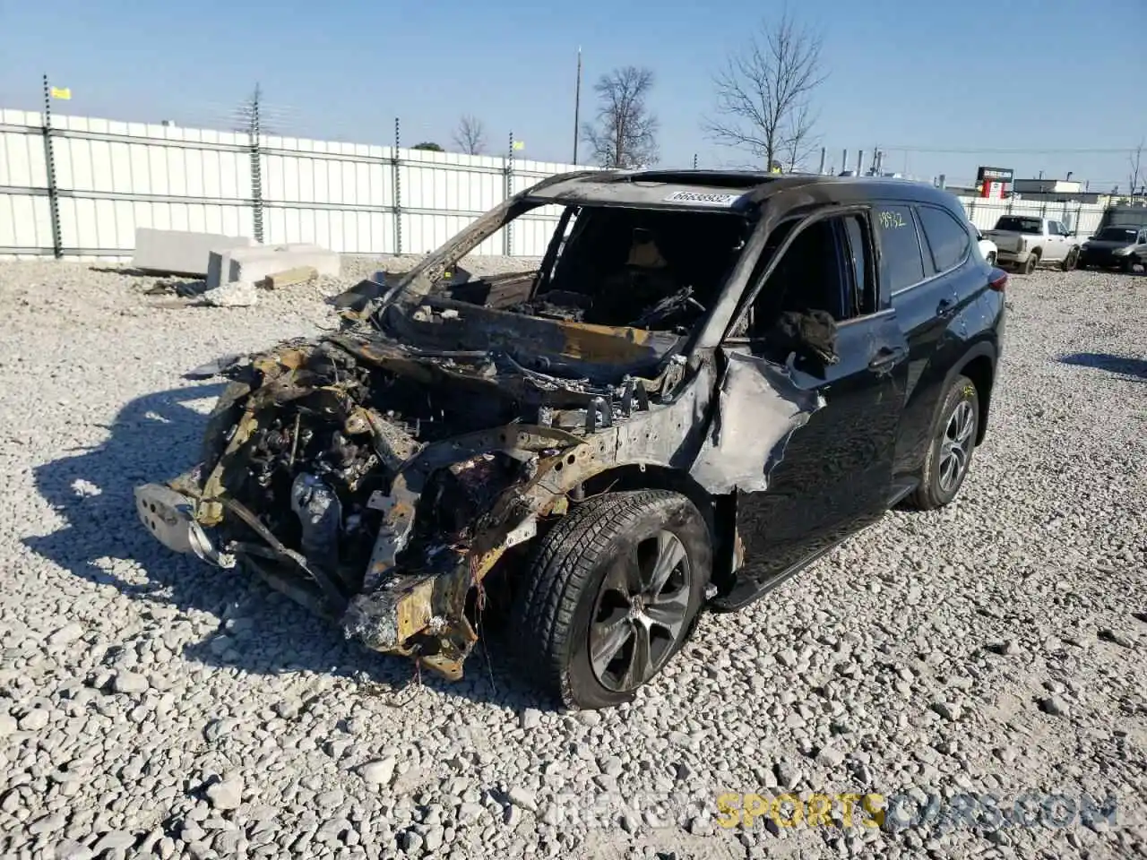 2 Photograph of a damaged car 5TDGZRBH7LS038533 TOYOTA HIGHLANDER 2020