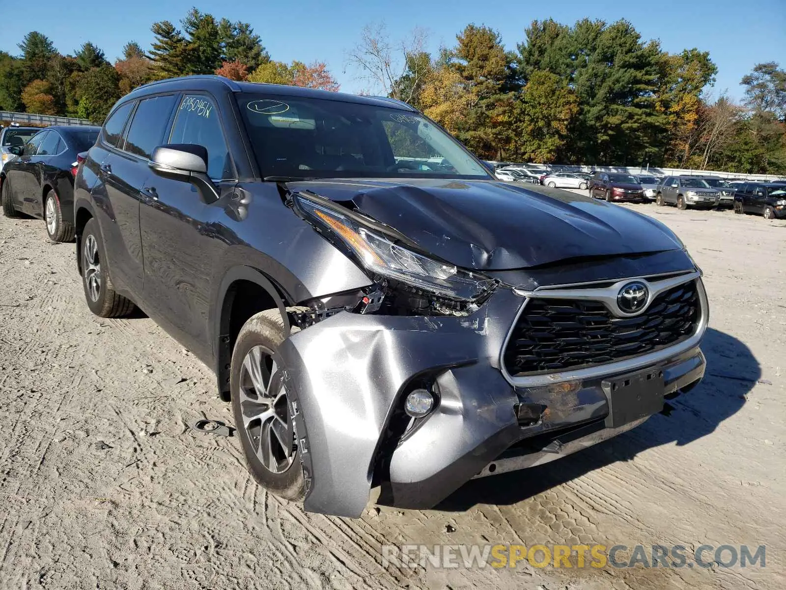 1 Photograph of a damaged car 5TDGZRBH7LS040007 TOYOTA HIGHLANDER 2020