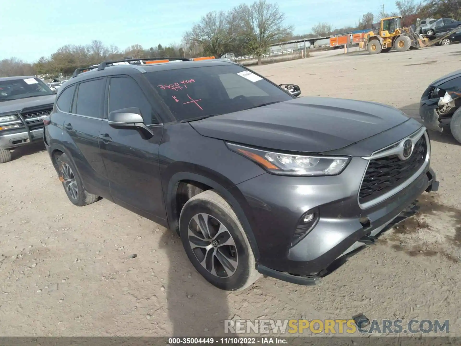 1 Photograph of a damaged car 5TDGZRBH7LS047328 TOYOTA HIGHLANDER 2020