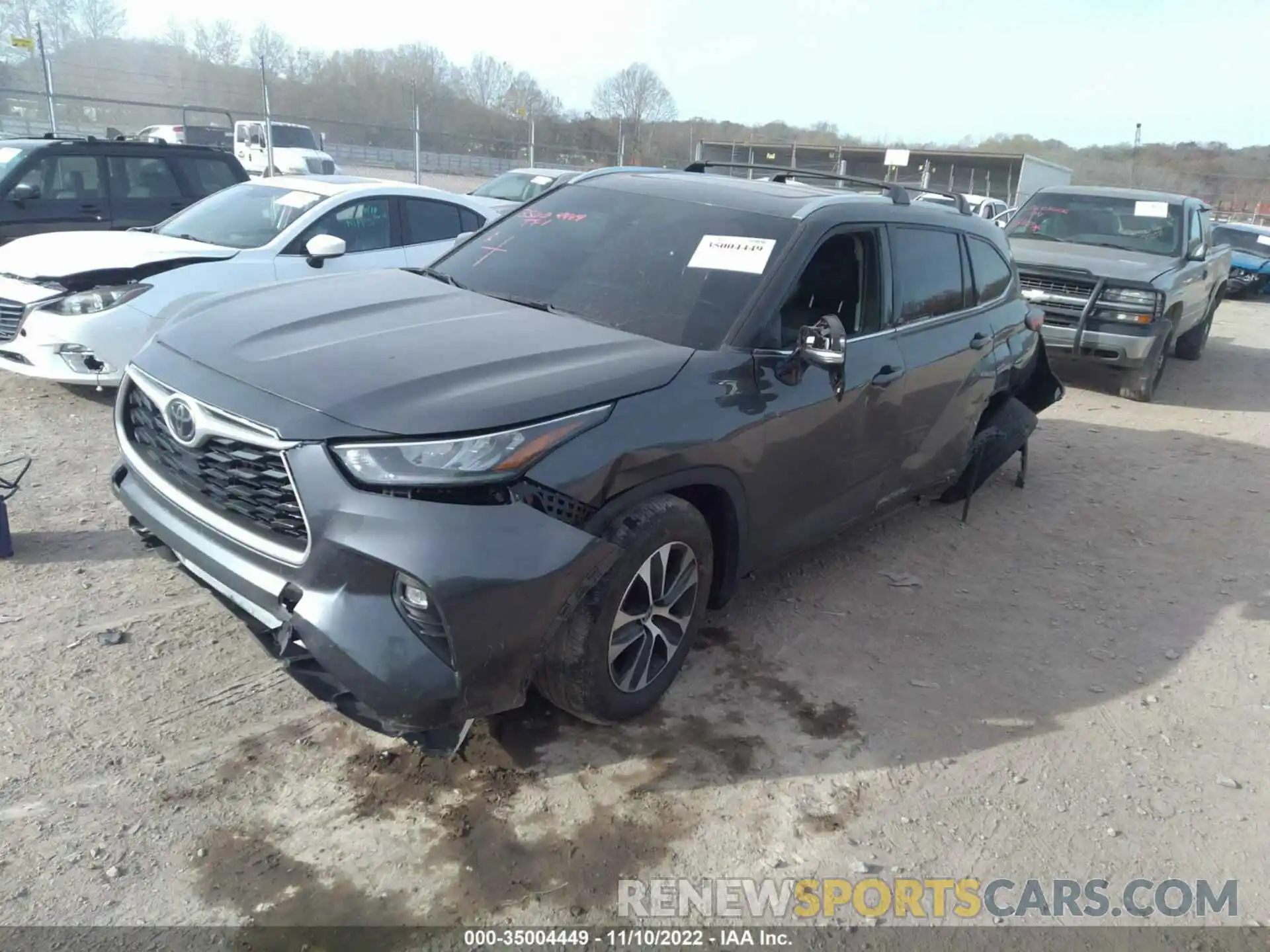 2 Photograph of a damaged car 5TDGZRBH7LS047328 TOYOTA HIGHLANDER 2020