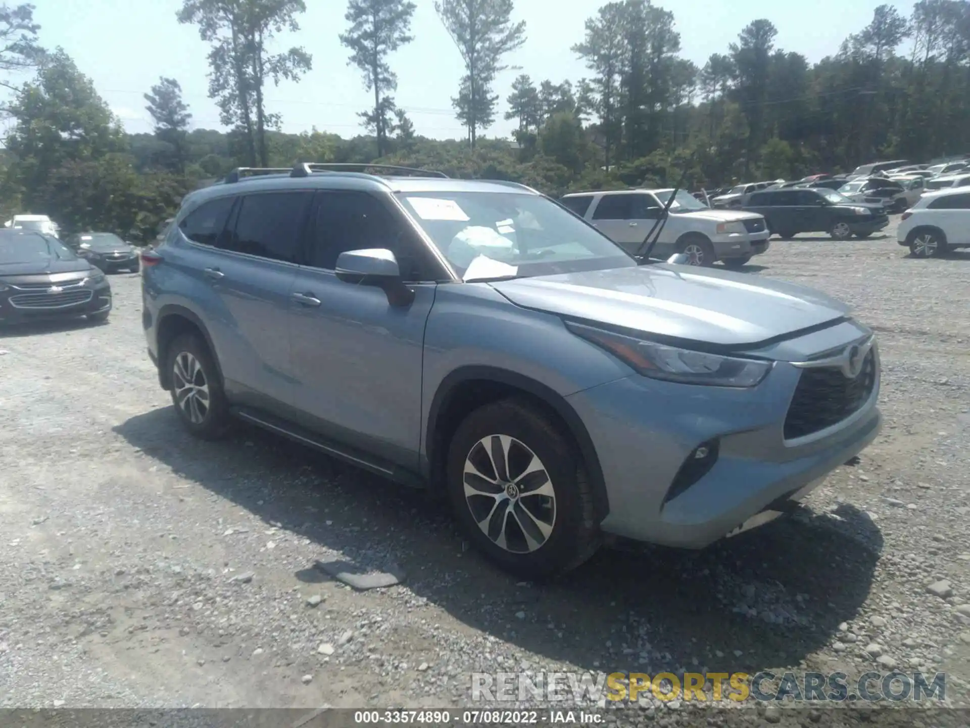 1 Photograph of a damaged car 5TDGZRBH7LS047541 TOYOTA HIGHLANDER 2020