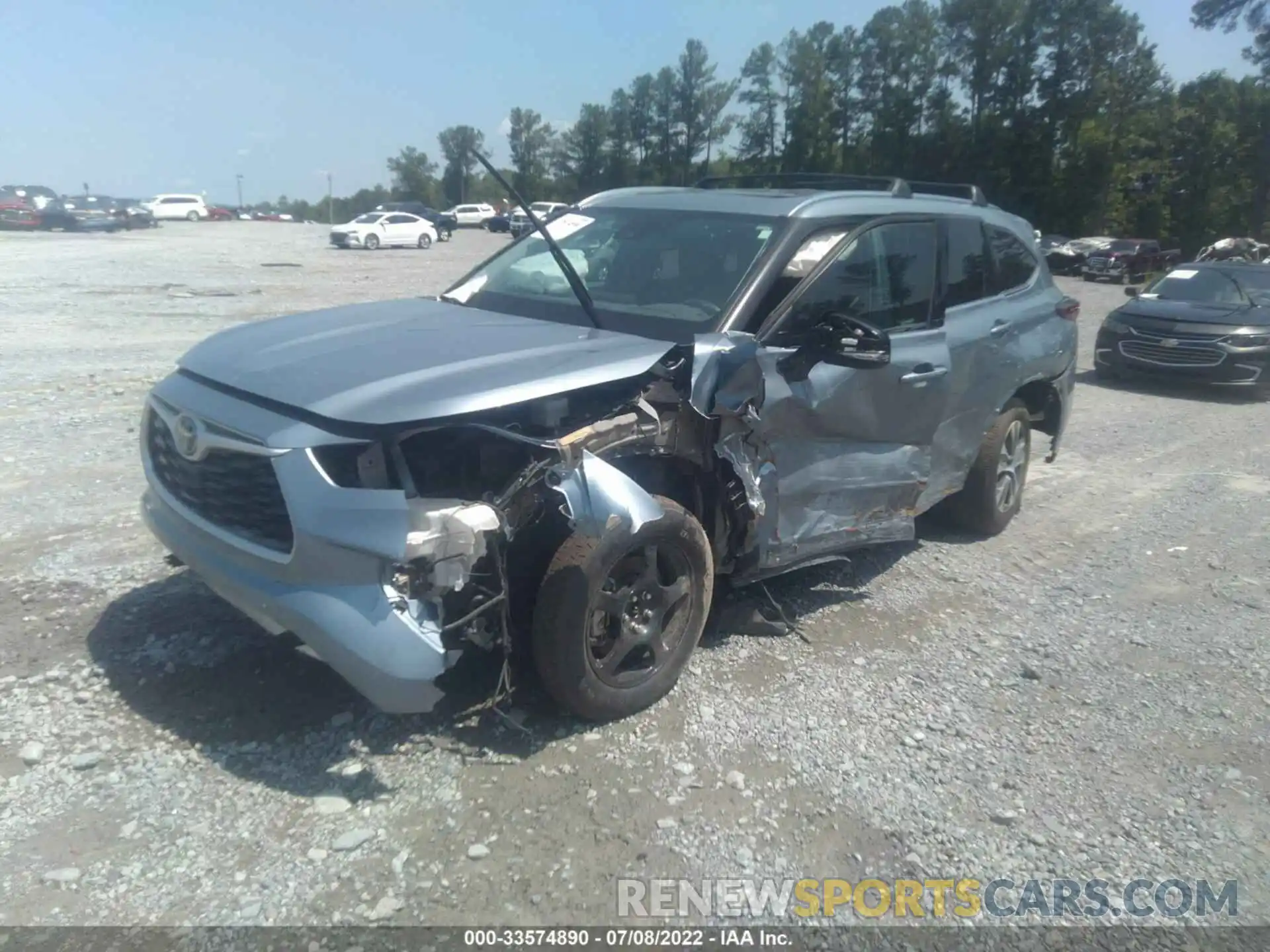 2 Photograph of a damaged car 5TDGZRBH7LS047541 TOYOTA HIGHLANDER 2020