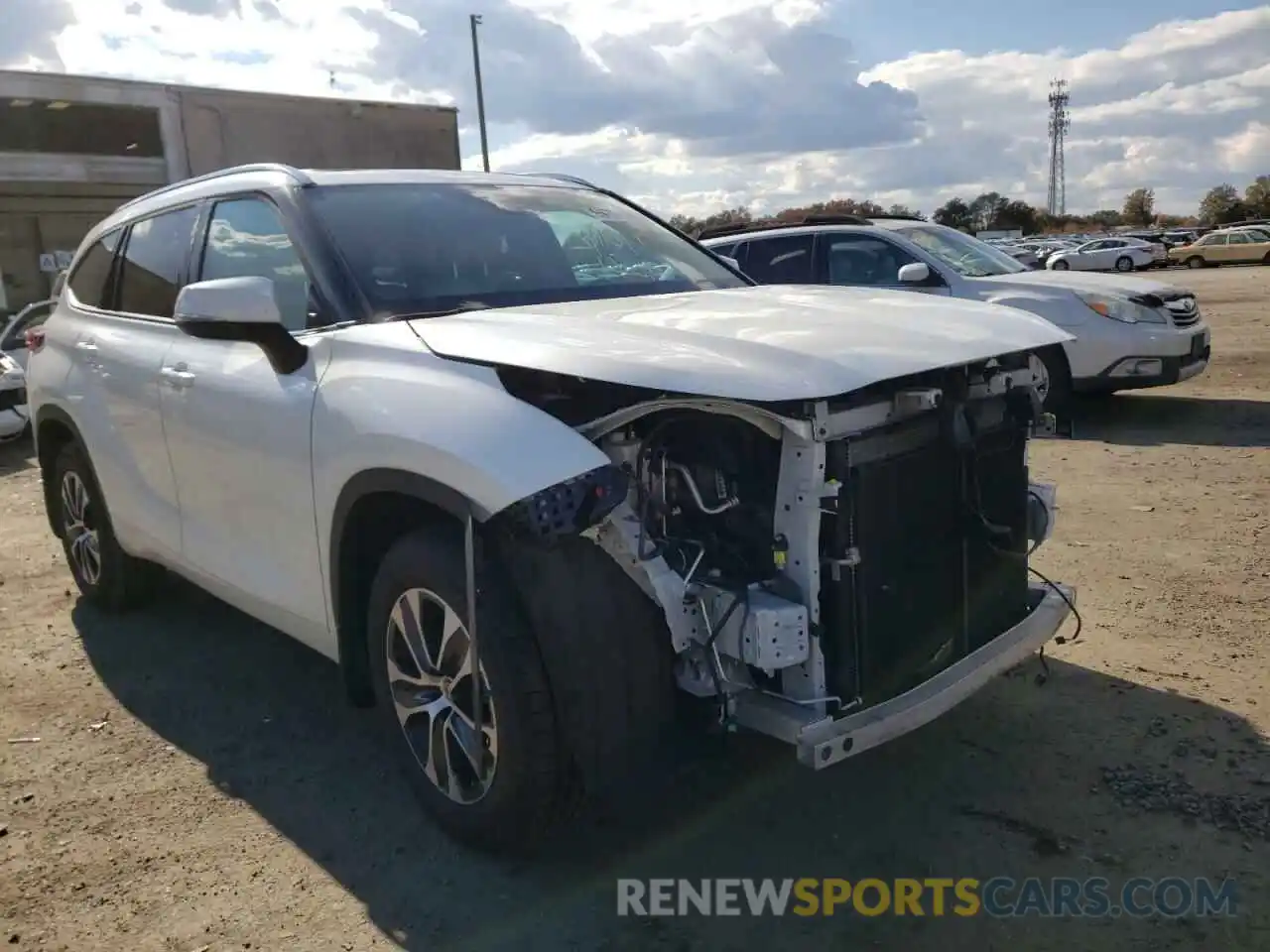 1 Photograph of a damaged car 5TDGZRBH7LS050164 TOYOTA HIGHLANDER 2020