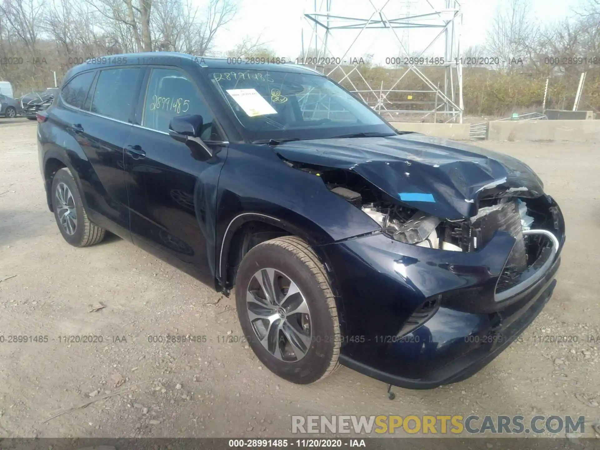 1 Photograph of a damaged car 5TDGZRBH7LS051315 TOYOTA HIGHLANDER 2020