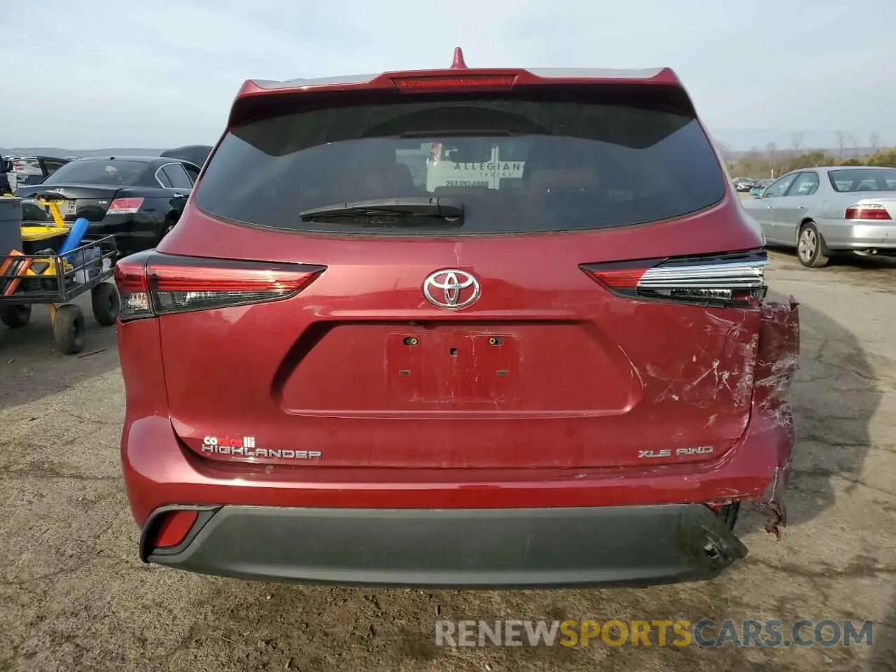 6 Photograph of a damaged car 5TDGZRBH7LS506678 TOYOTA HIGHLANDER 2020