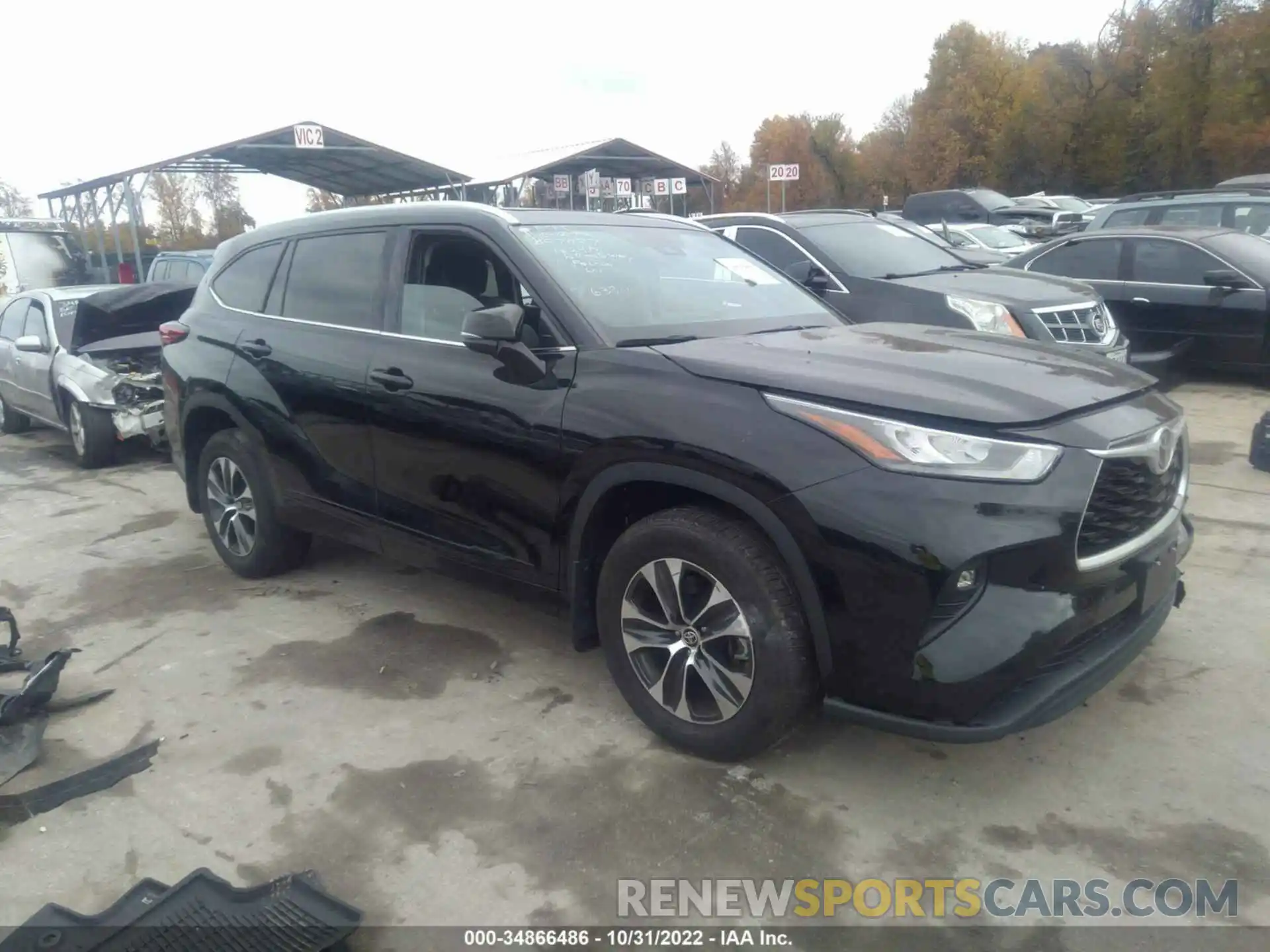 1 Photograph of a damaged car 5TDGZRBH8LS000678 TOYOTA HIGHLANDER 2020