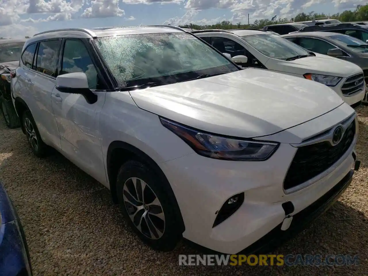 1 Photograph of a damaged car 5TDGZRBH8LS503434 TOYOTA HIGHLANDER 2020