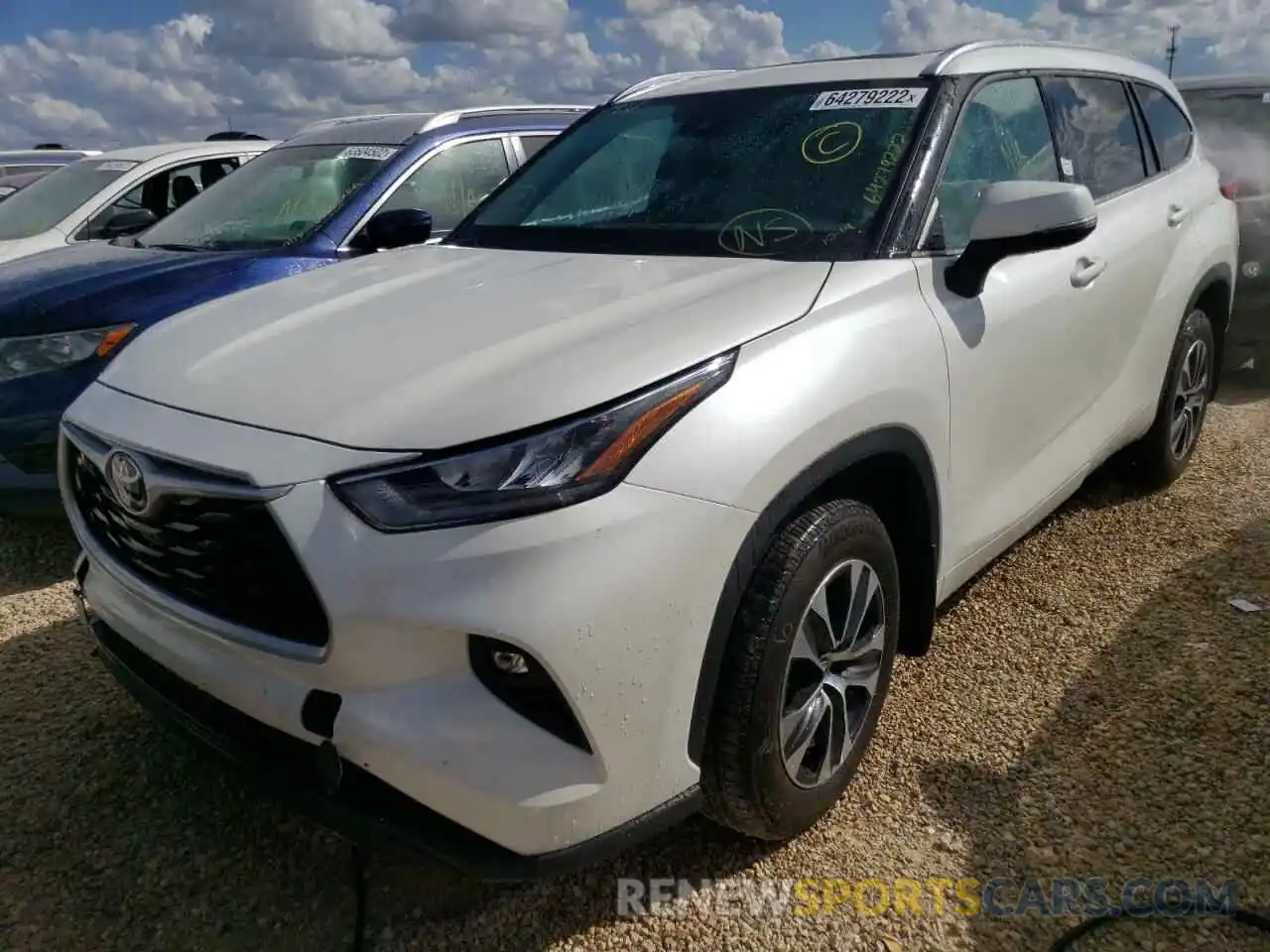 2 Photograph of a damaged car 5TDGZRBH8LS503434 TOYOTA HIGHLANDER 2020