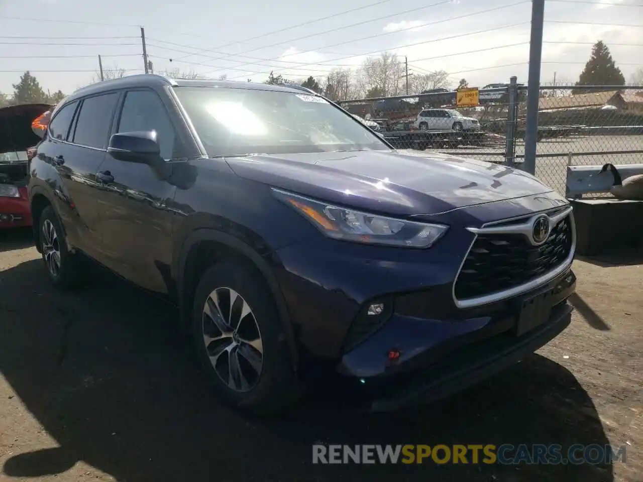 1 Photograph of a damaged car 5TDGZRBH9LS008241 TOYOTA HIGHLANDER 2020