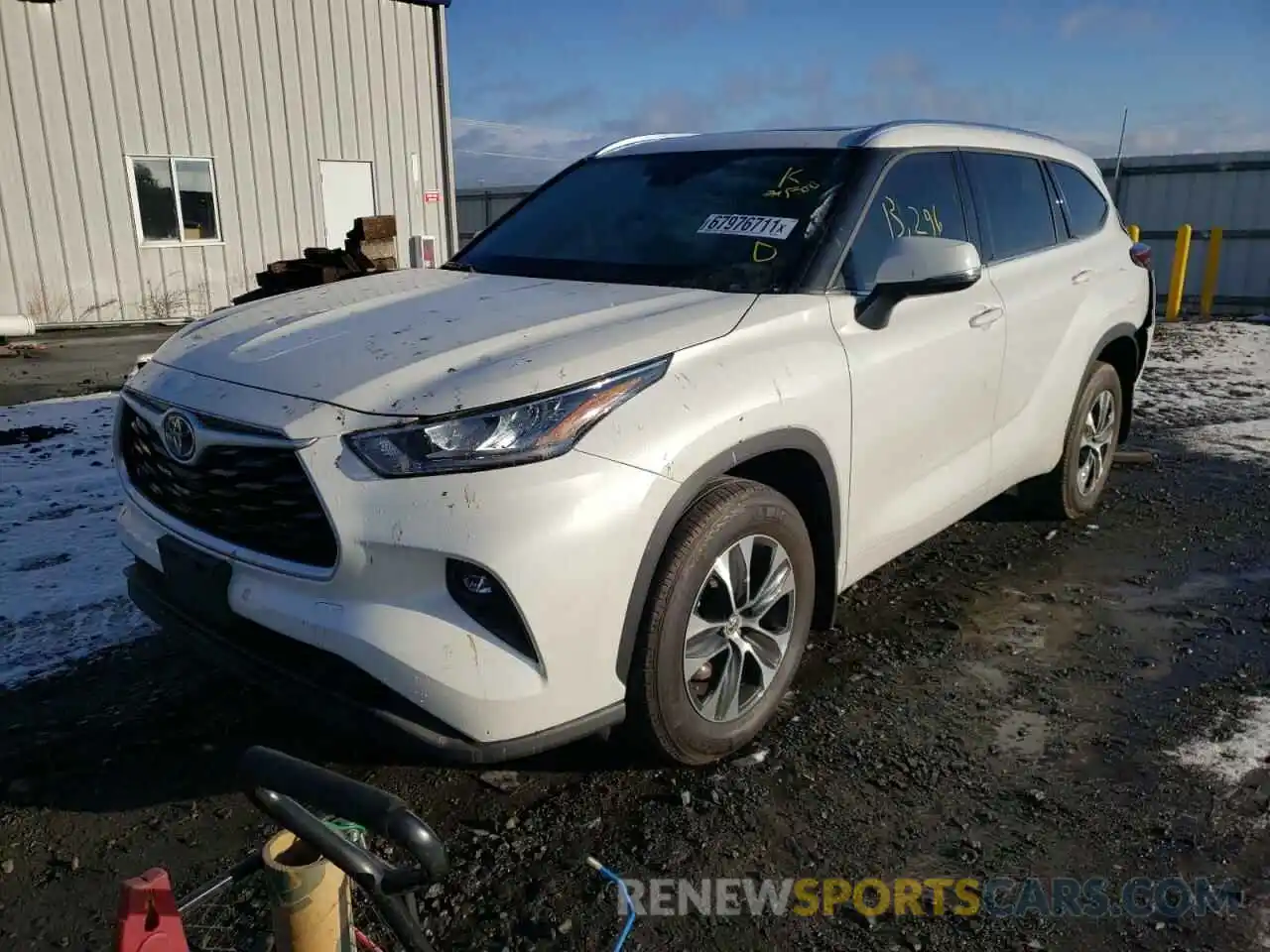 2 Photograph of a damaged car 5TDGZRBH9LS511252 TOYOTA HIGHLANDER 2020