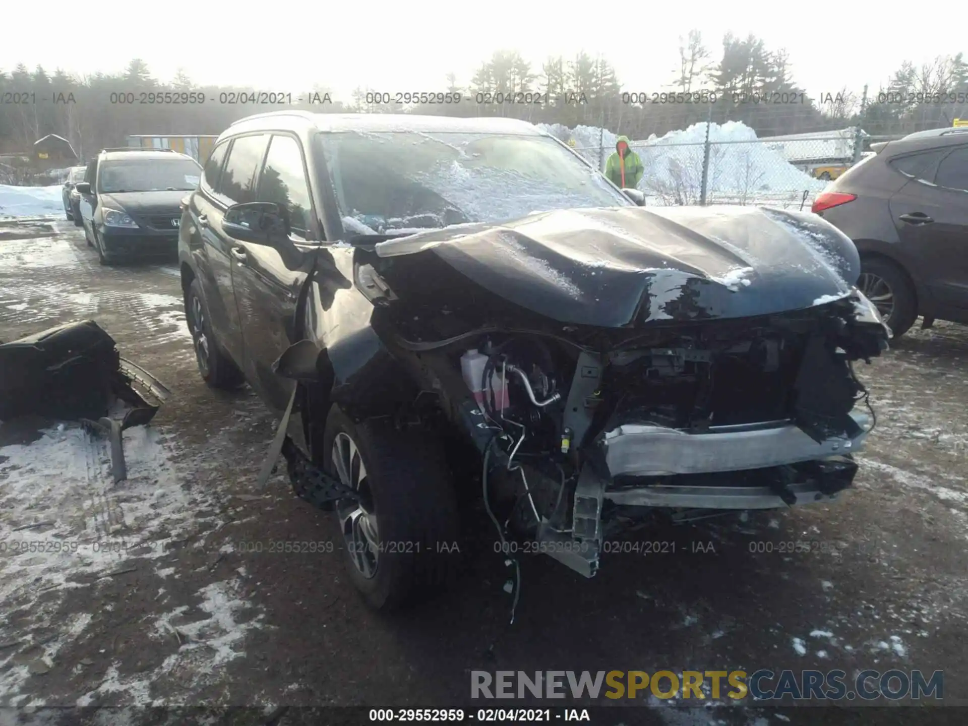 1 Photograph of a damaged car 5TDGZRBHXLS029468 TOYOTA HIGHLANDER 2020