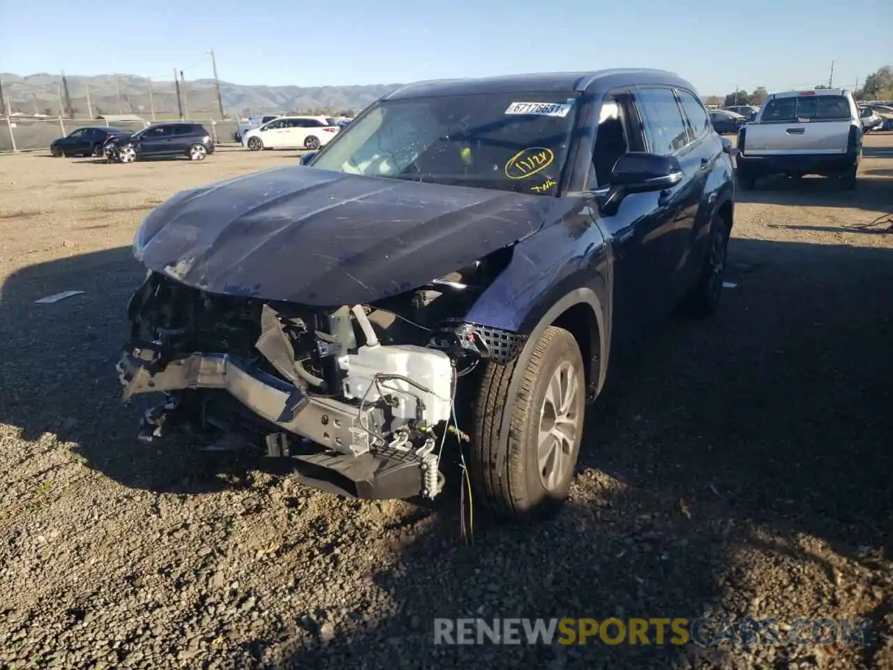 2 Photograph of a damaged car 5TDHARAH6LS001244 TOYOTA HIGHLANDER 2020