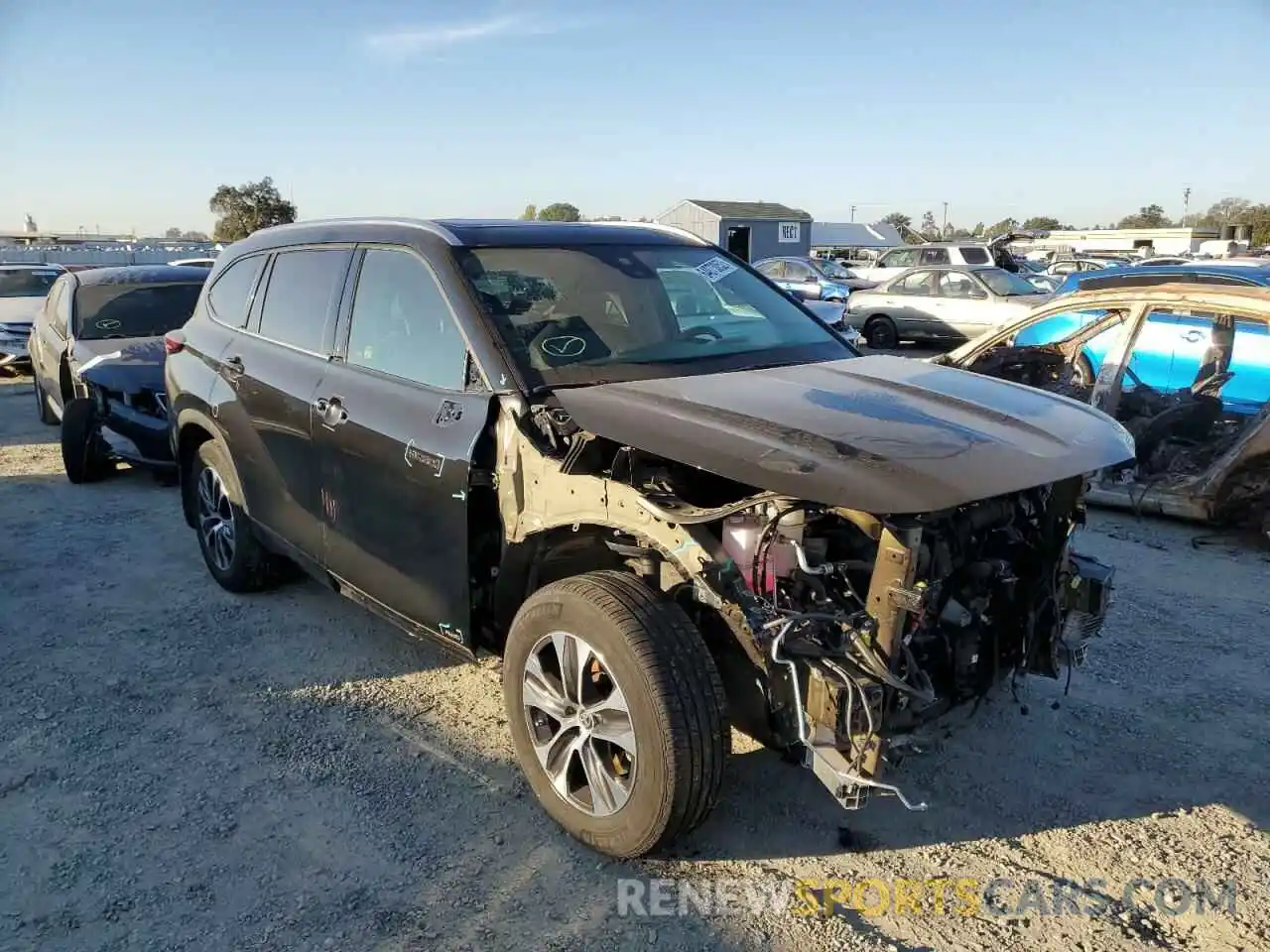 1 Photograph of a damaged car 5TDHBRCH0LS505315 TOYOTA HIGHLANDER 2020