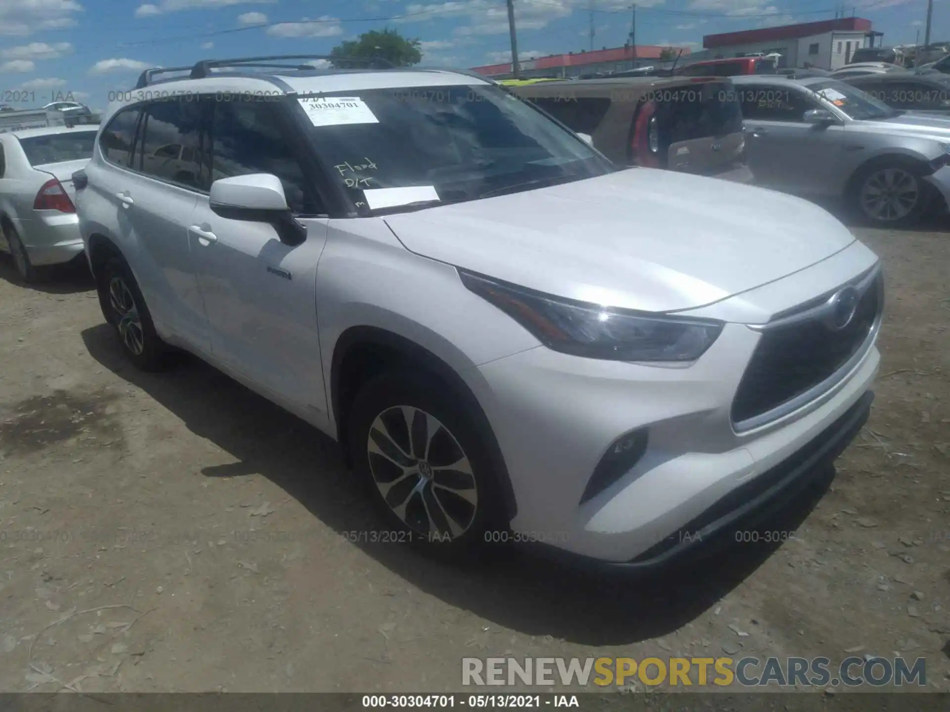 1 Photograph of a damaged car 5TDHBRCH0LS511177 TOYOTA HIGHLANDER 2020