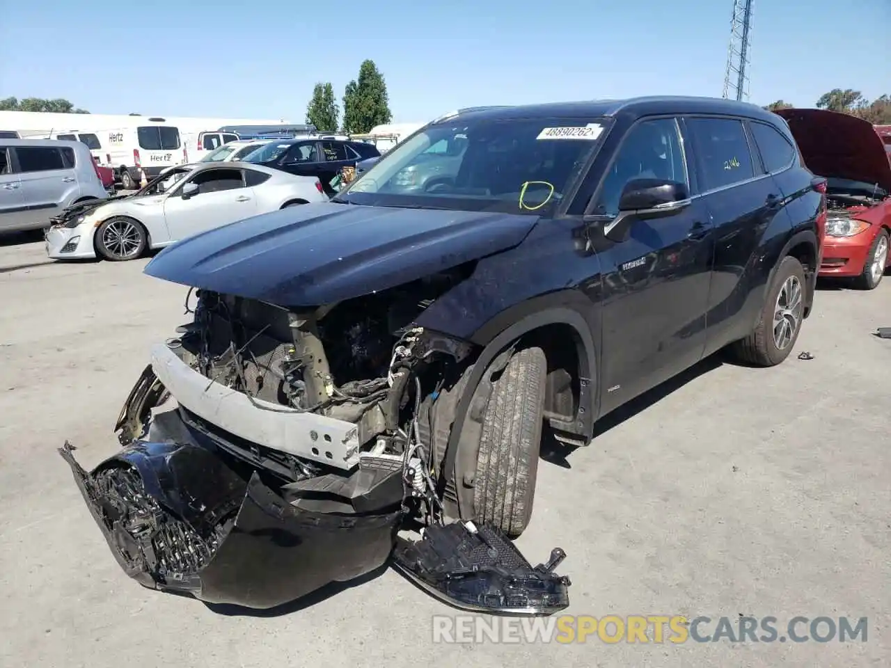 2 Photograph of a damaged car 5TDHBRCH3LS001289 TOYOTA HIGHLANDER 2020