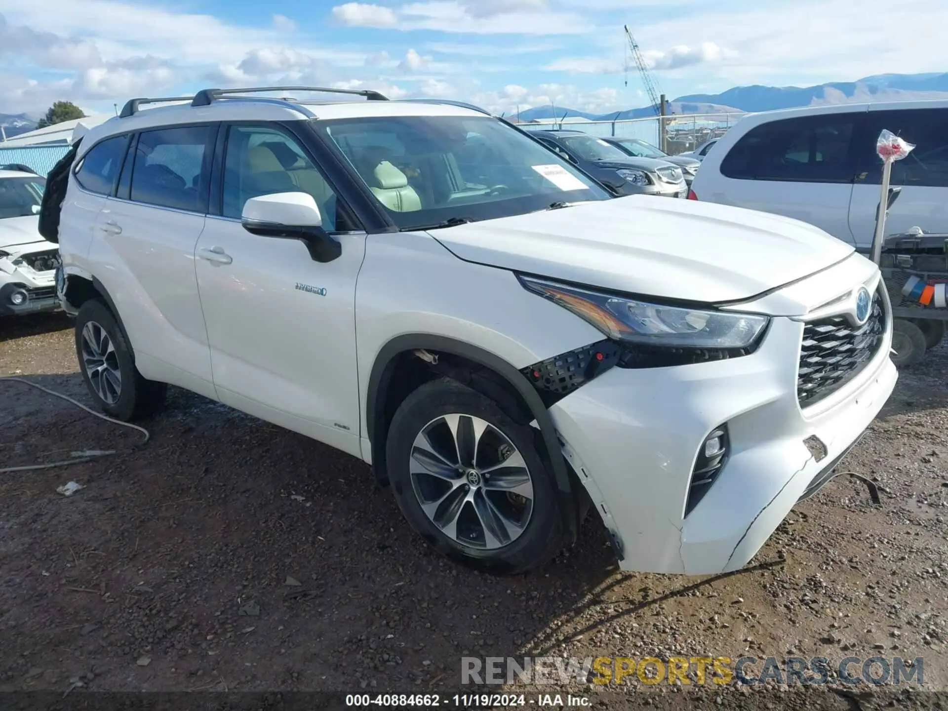 1 Photograph of a damaged car 5TDHBRCH3LS500464 TOYOTA HIGHLANDER 2020