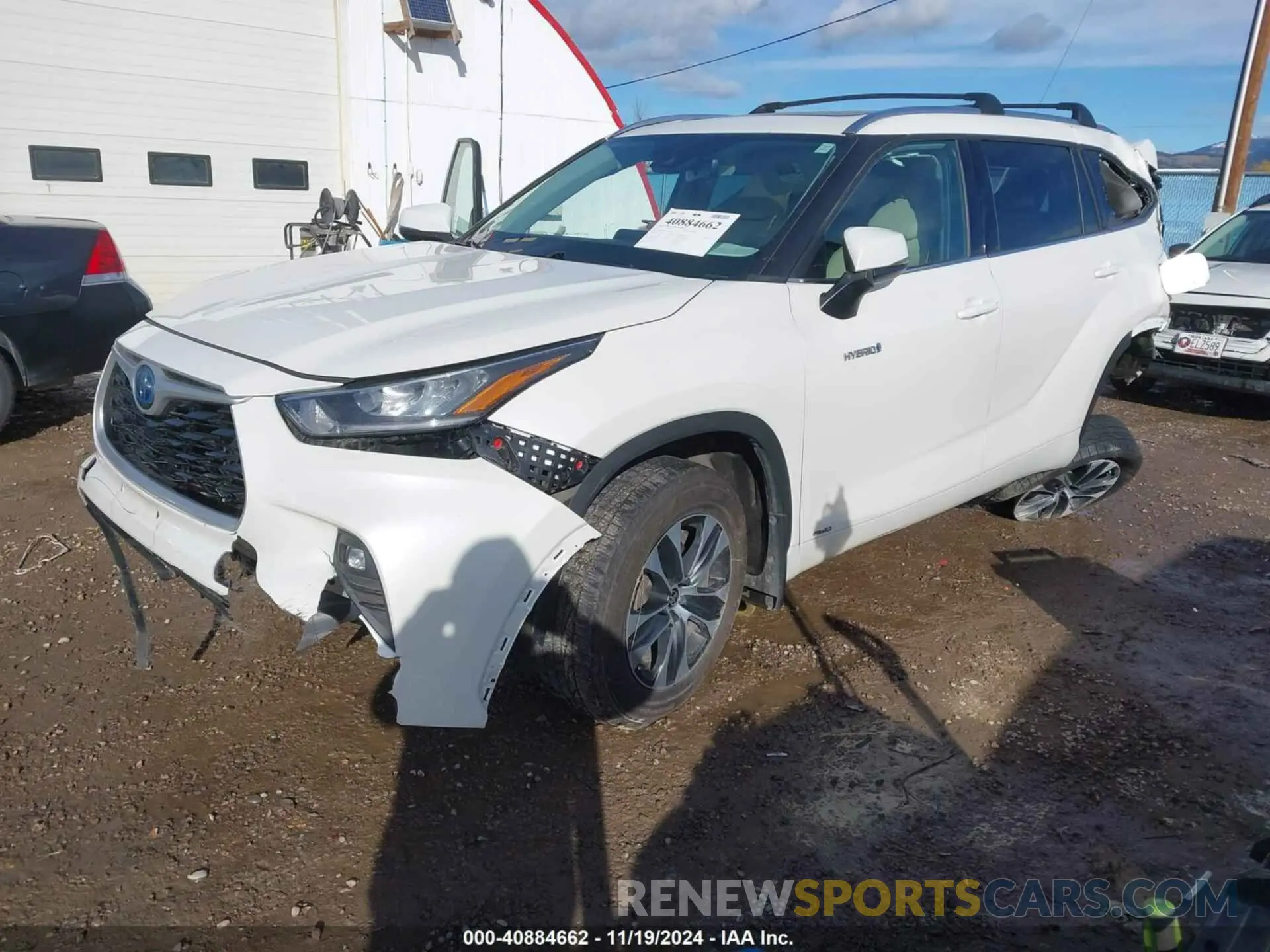 2 Photograph of a damaged car 5TDHBRCH3LS500464 TOYOTA HIGHLANDER 2020