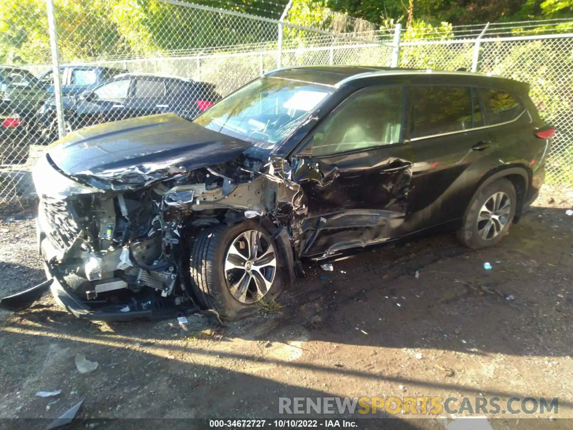 2 Photograph of a damaged car 5TDHBRCH4LS513076 TOYOTA HIGHLANDER 2020