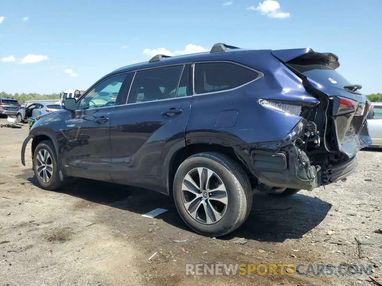 2 Photograph of a damaged car 5TDHBRCH5LS509019 TOYOTA HIGHLANDER 2020