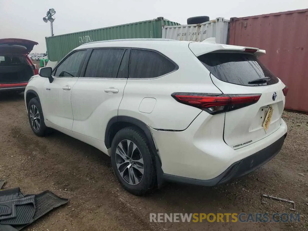 2 Photograph of a damaged car 5TDHBRCH7LS503884 TOYOTA HIGHLANDER 2020