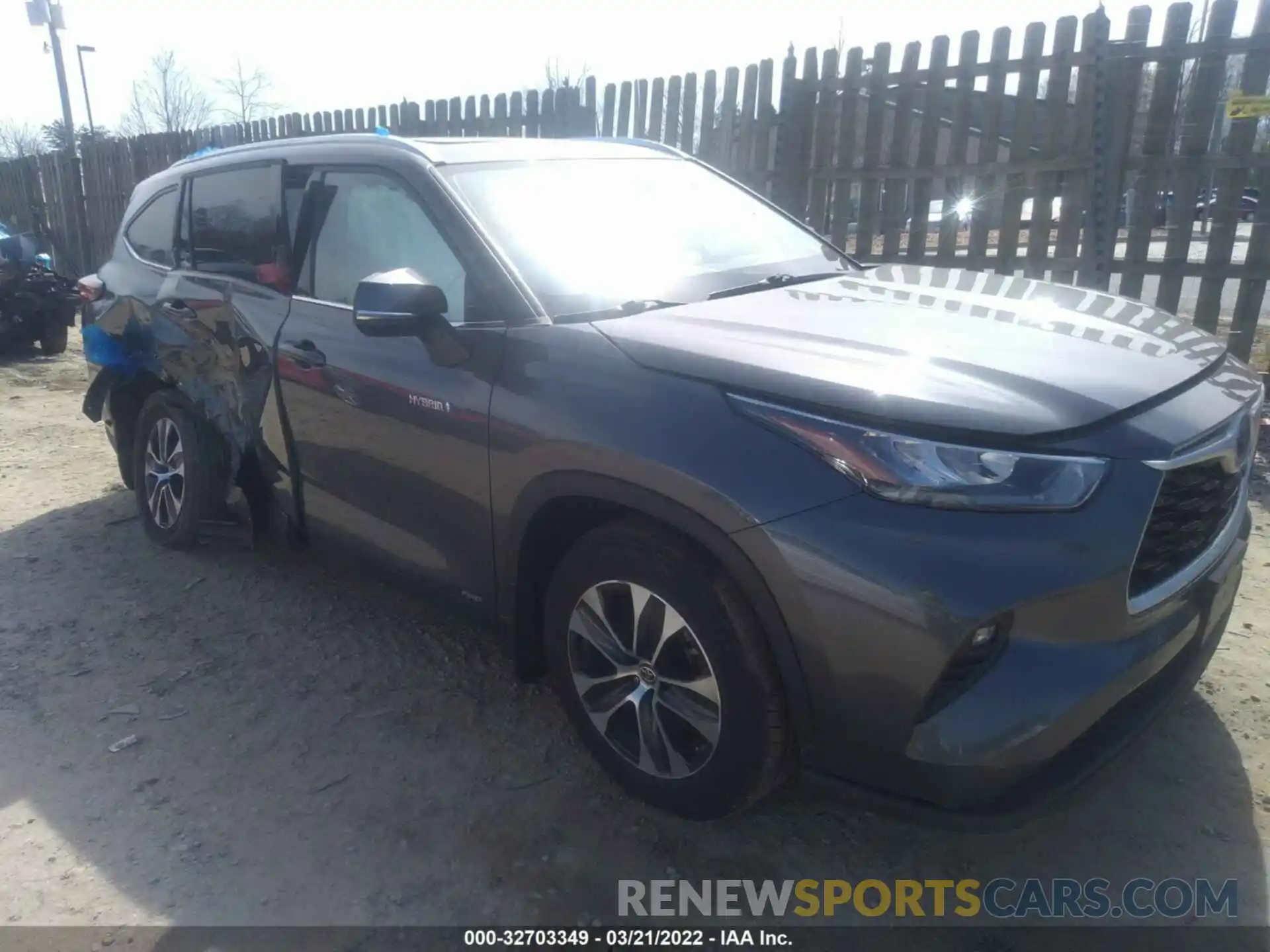 1 Photograph of a damaged car 5TDHBRCH9LS504972 TOYOTA HIGHLANDER 2020