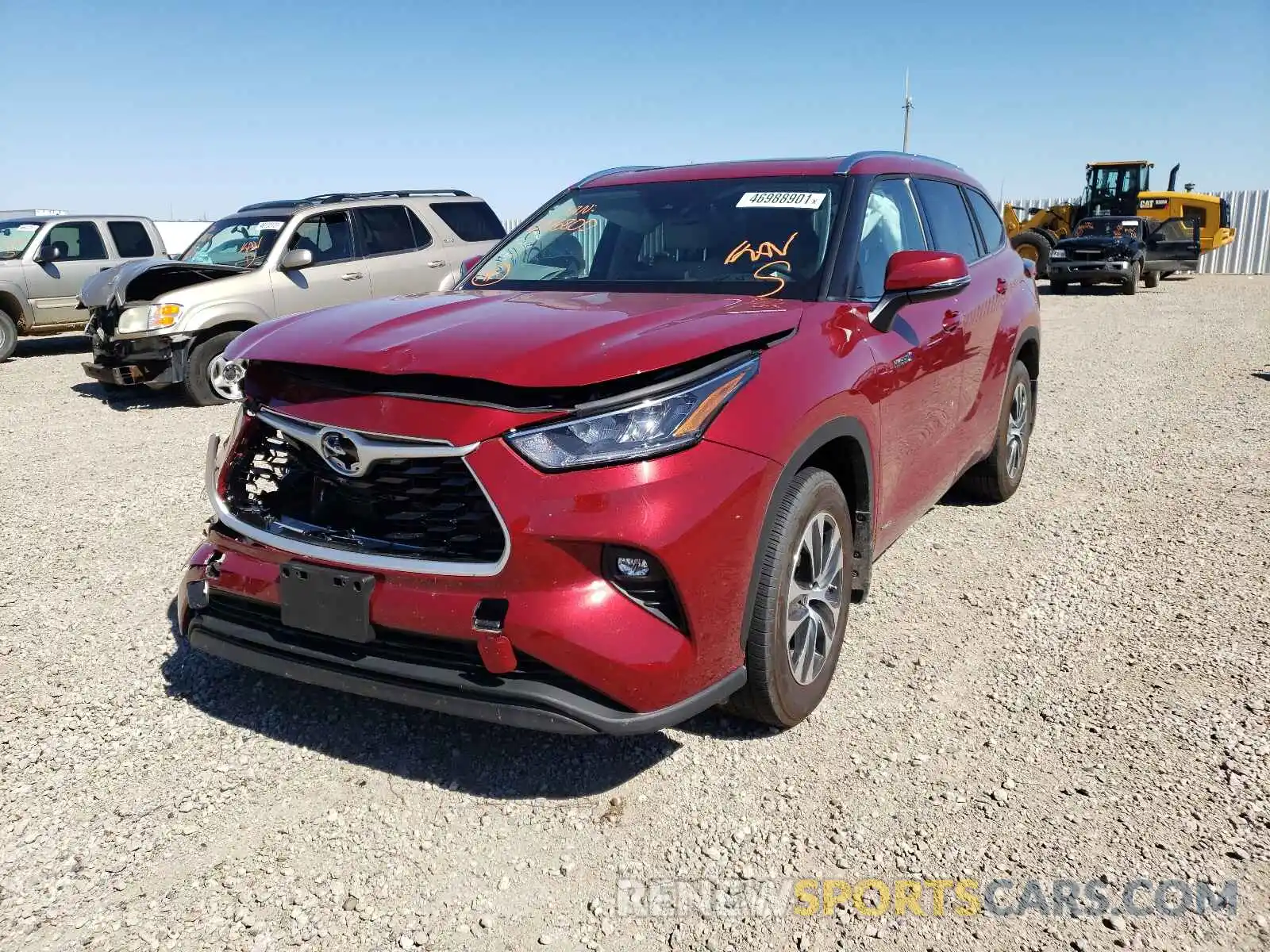 2 Photograph of a damaged car 5TDHBRCHXLS006800 TOYOTA HIGHLANDER 2020