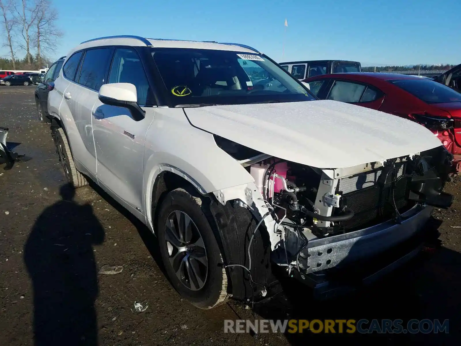 1 Photograph of a damaged car 5TDHBRCHXLS507458 TOYOTA HIGHLANDER 2020